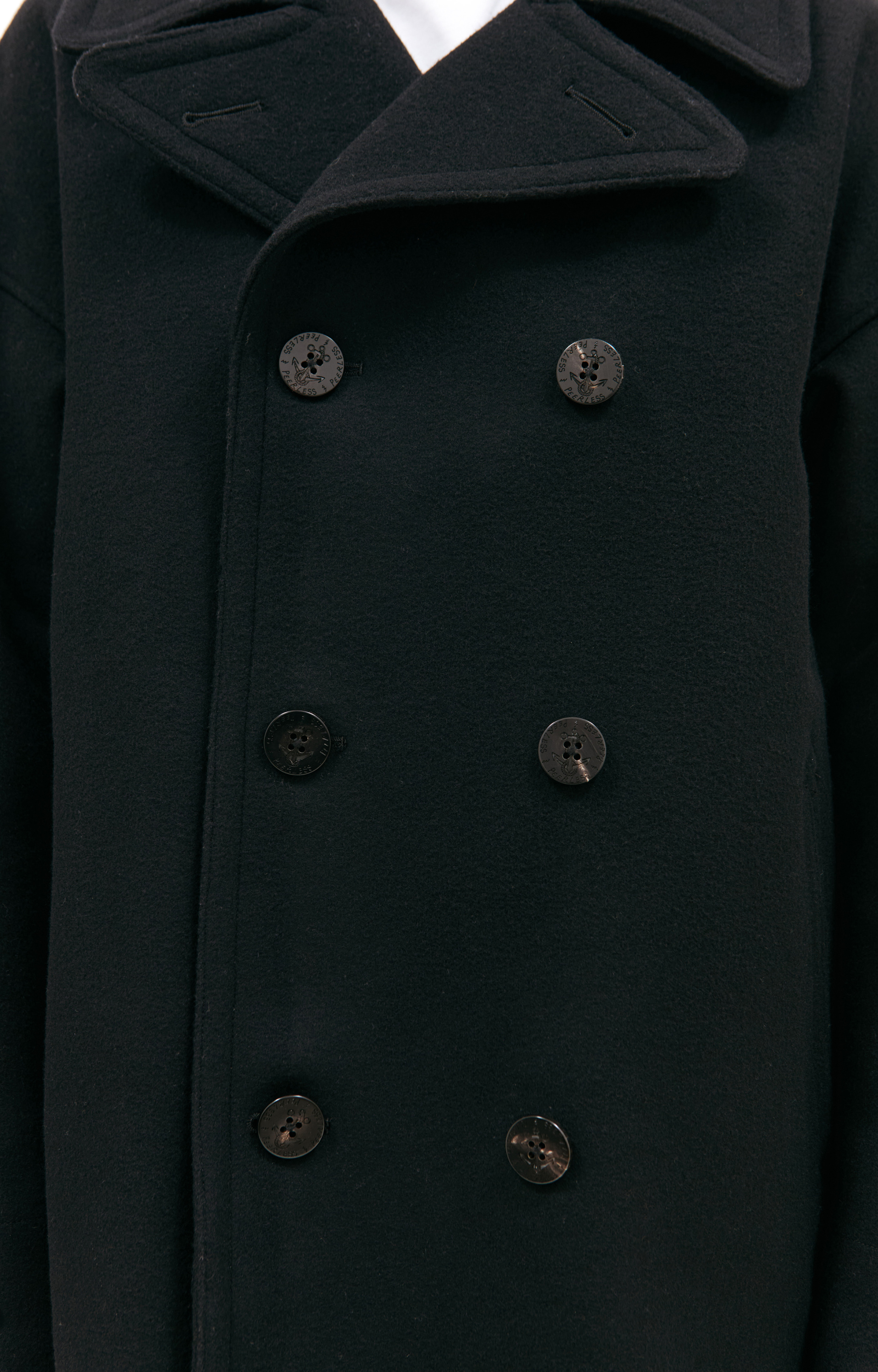 visvim Black wool coat