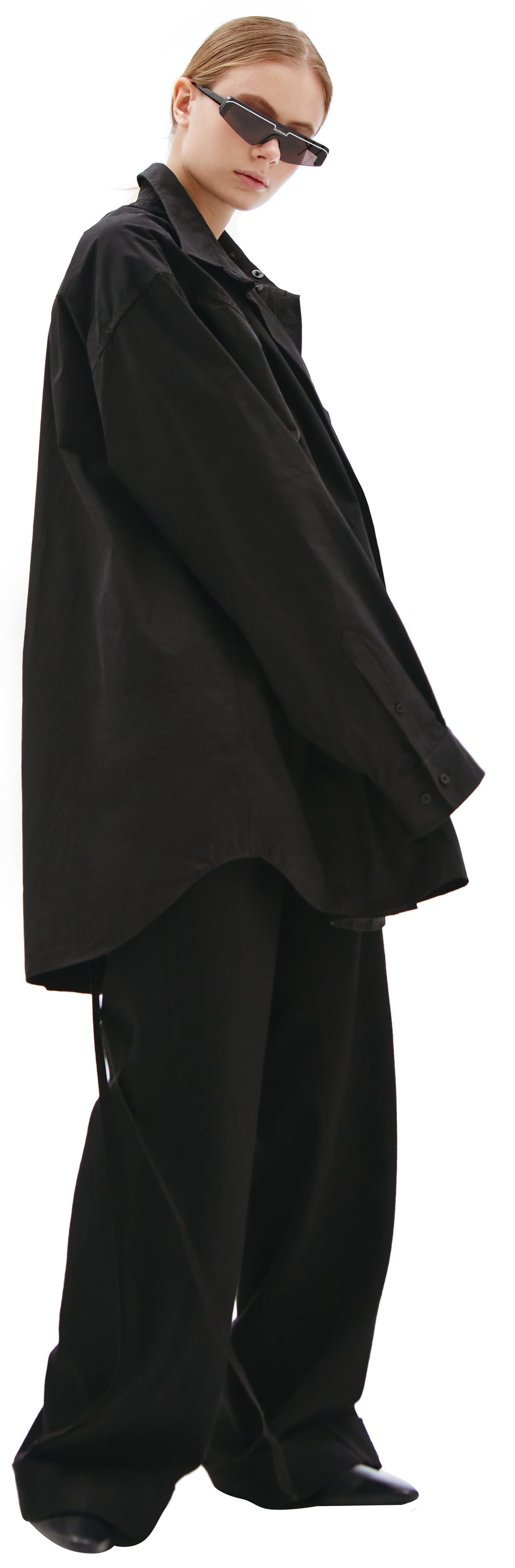 Balenciaga Черная оверсайз рубашка