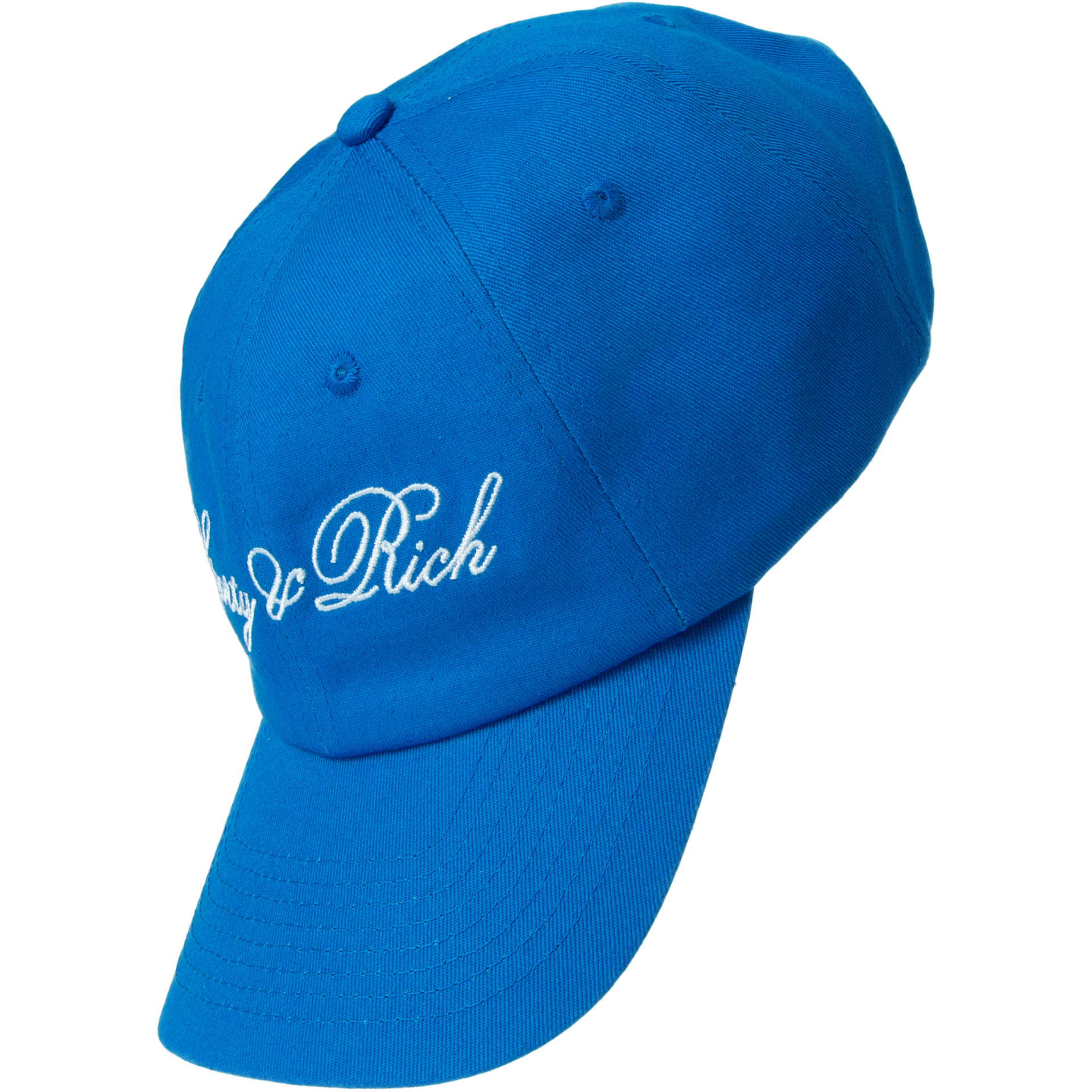 SPORTY & RICH Blue Cursive logo cap