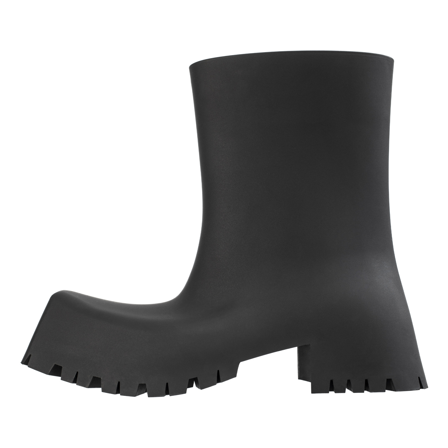 Balenciaga Black Rubber Trooper Boots