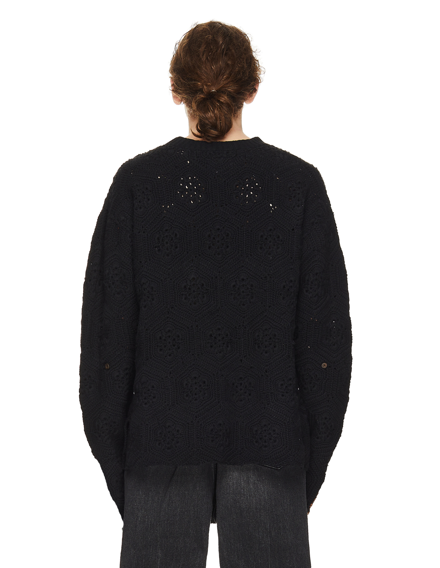 Doublet Knitted Sweater With Mittens
