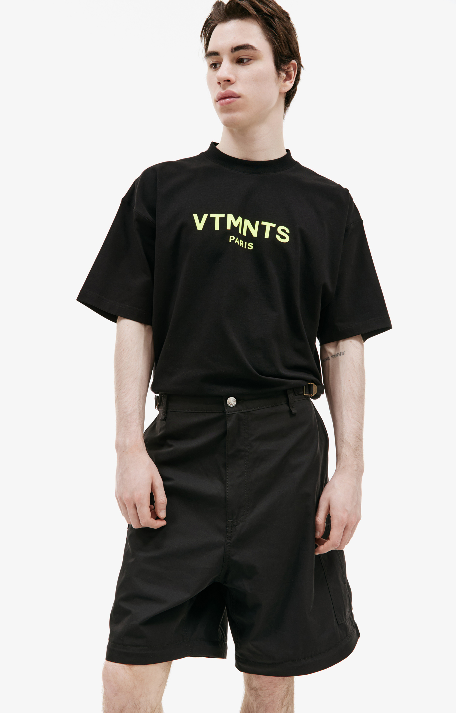 VTMNTS Black detachable leg cargo trousers