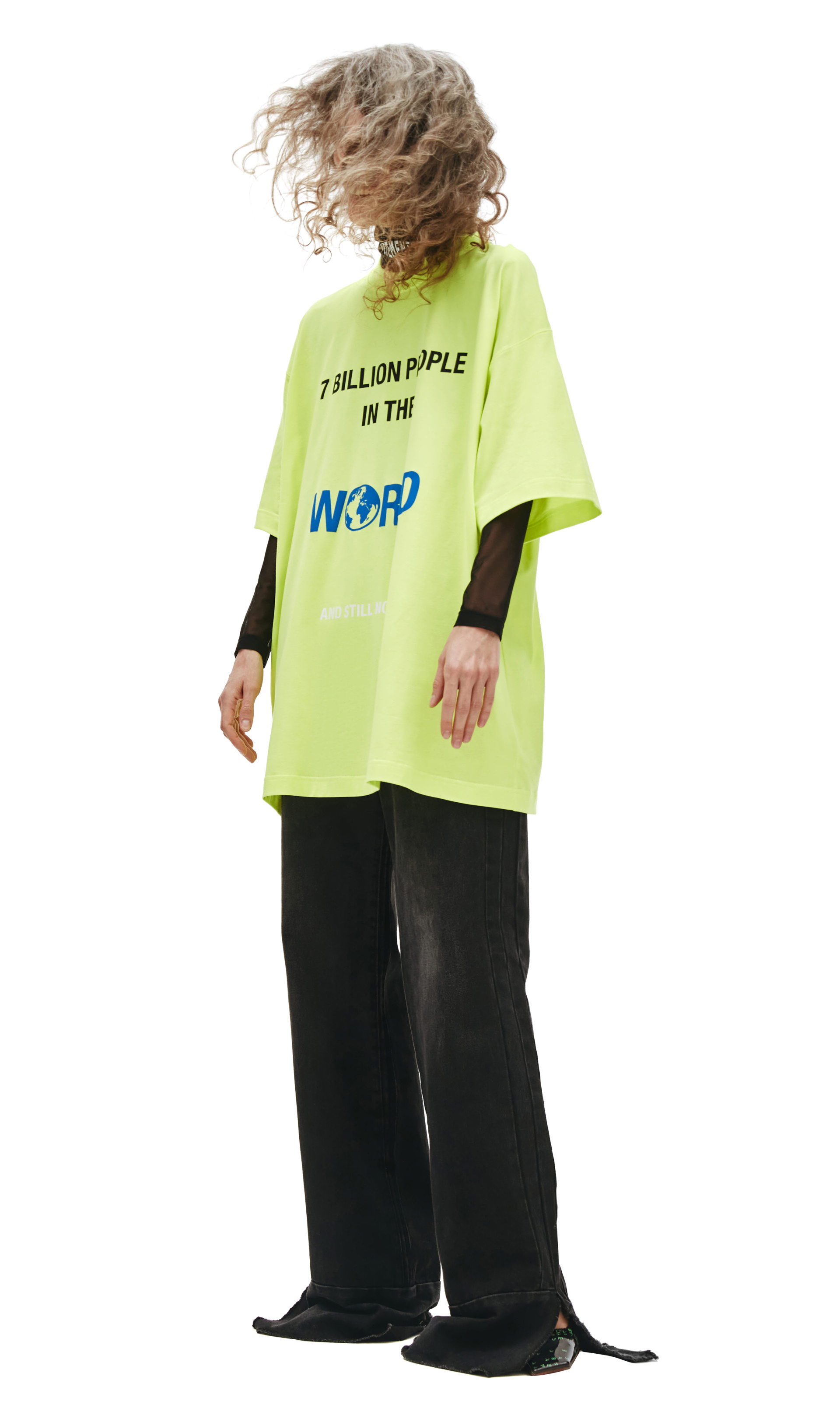 VETEMENTS Neon Oversized t-shirt with print
