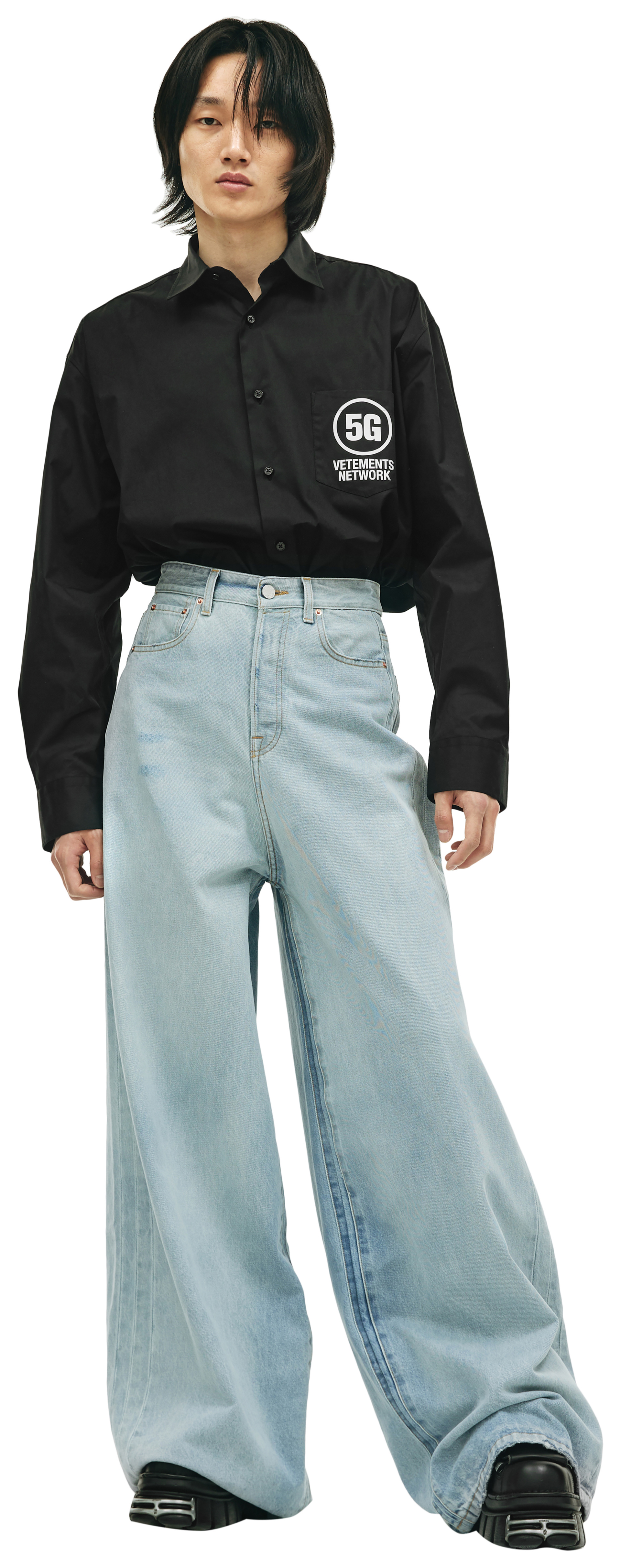 VETEMENTS Blue baggy jeans