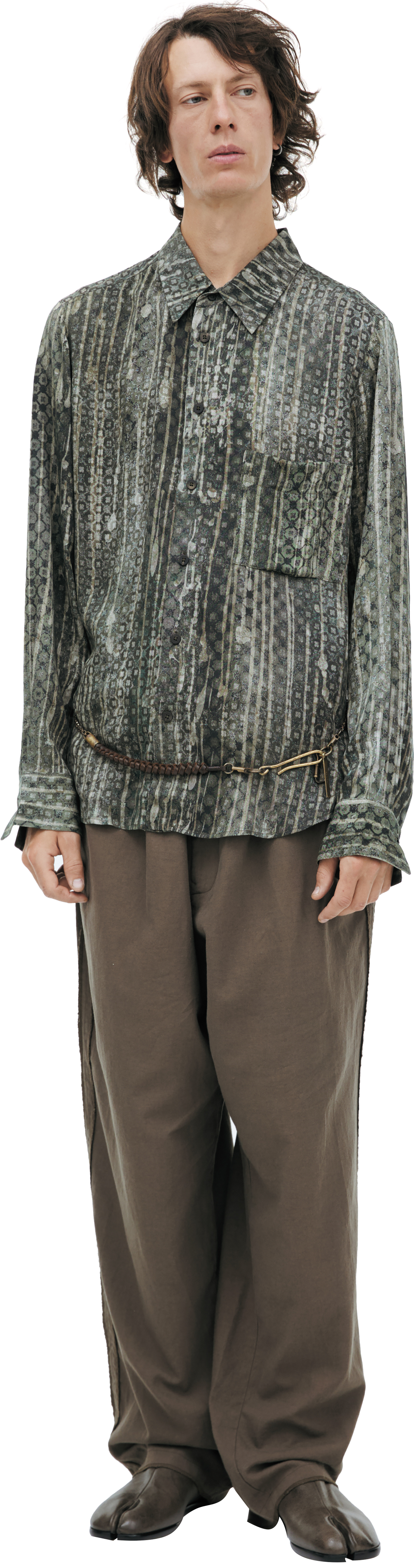 Ziggy Chen Shirt with a green print
