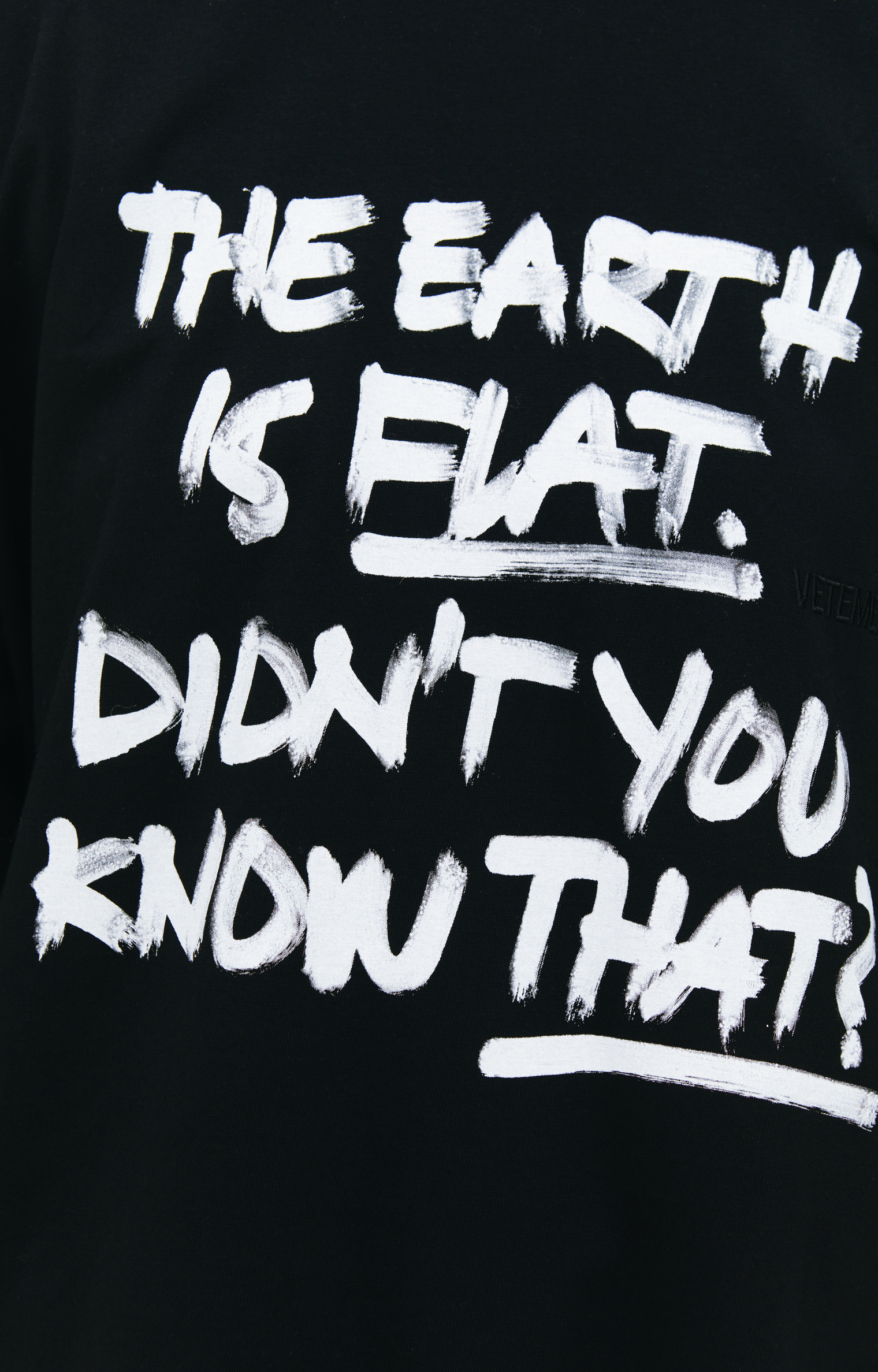 VETEMENTS Оверсайз футболка \'The Earth is flat\'