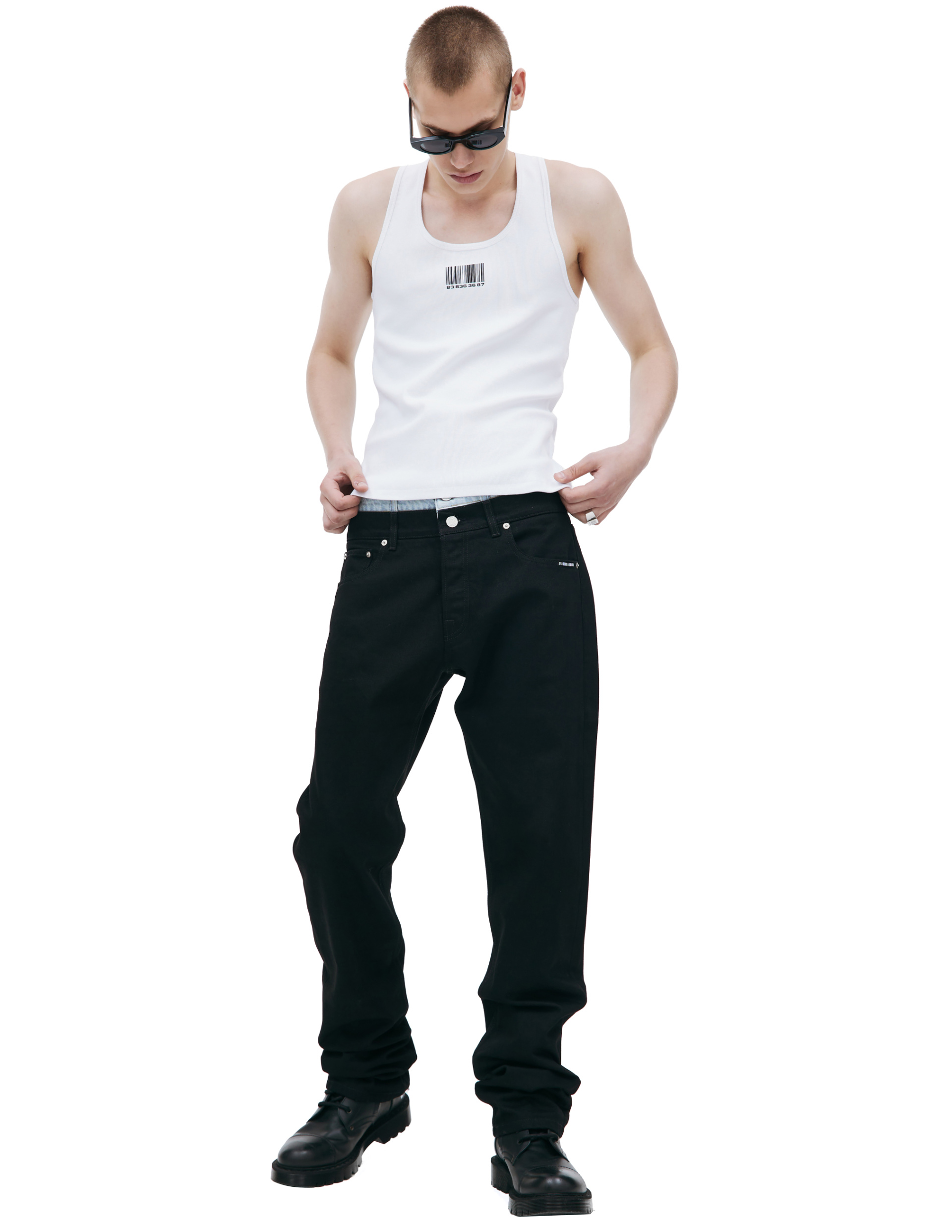 VTMNTS Barcode logo tank top
