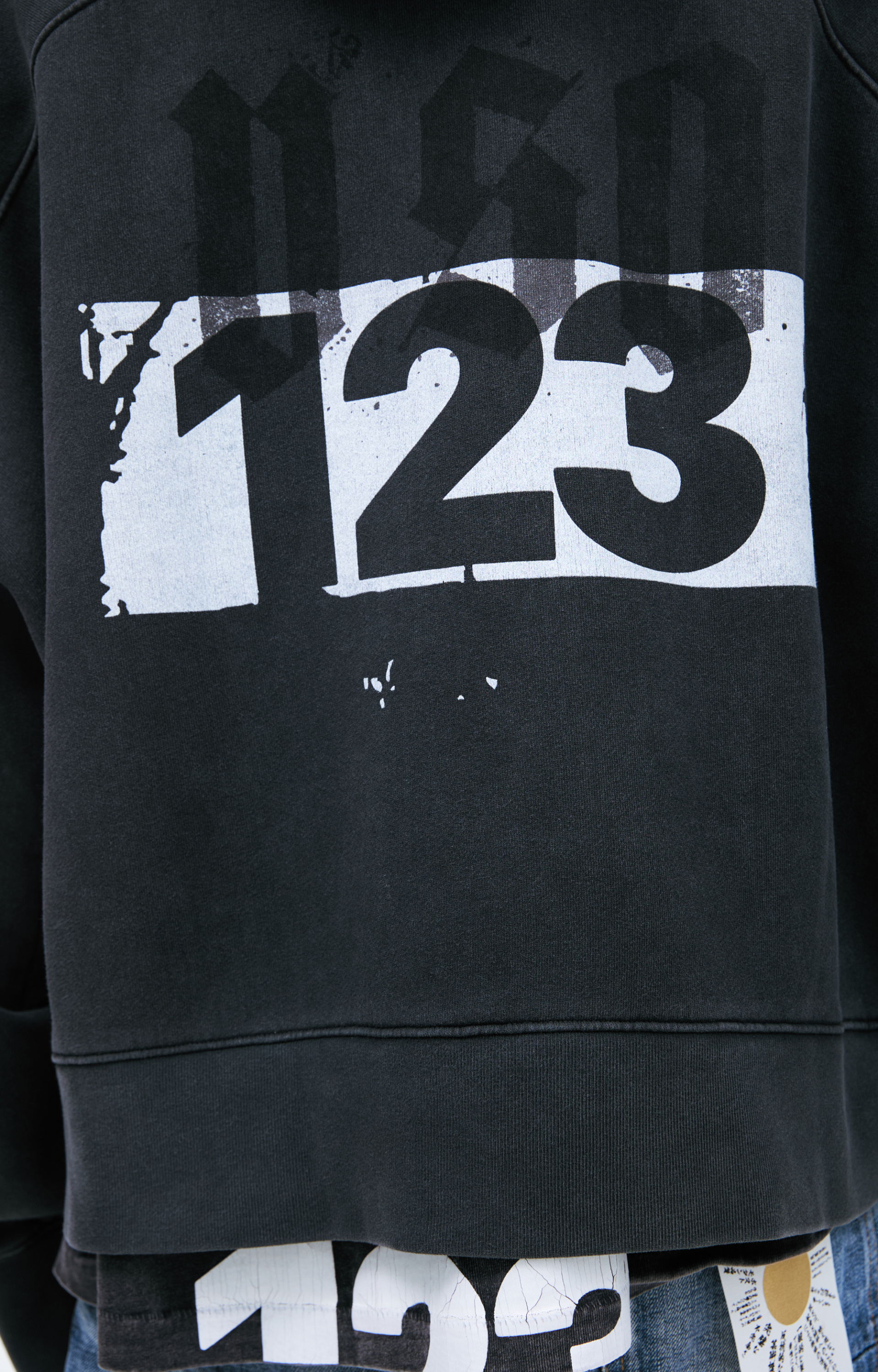 RRR123 Dark grey zip-up hoodie