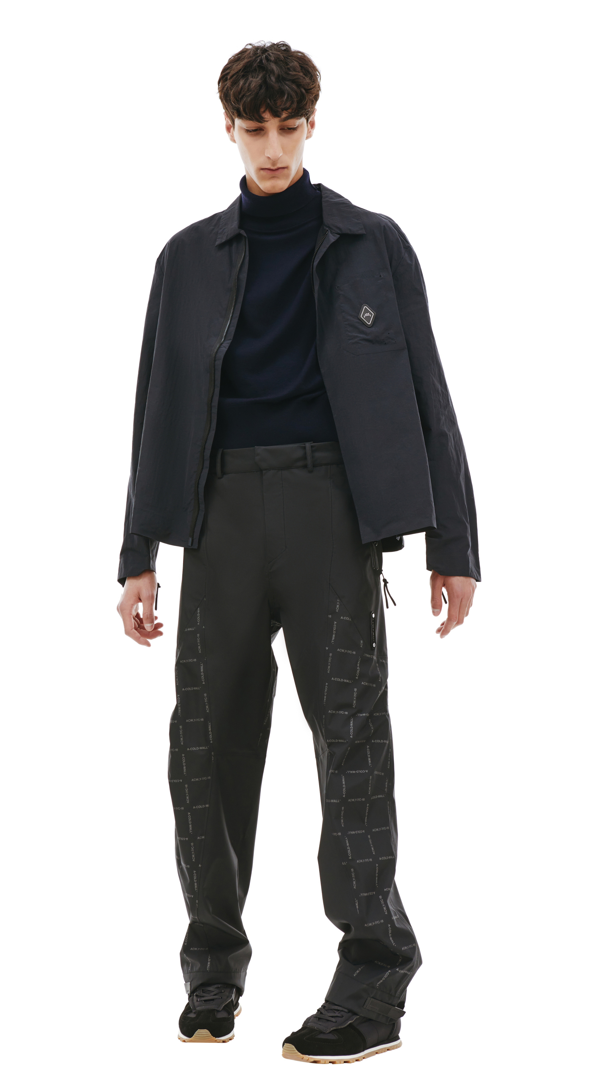 A-COLD-WALL* Navy blue embroidered overshirt