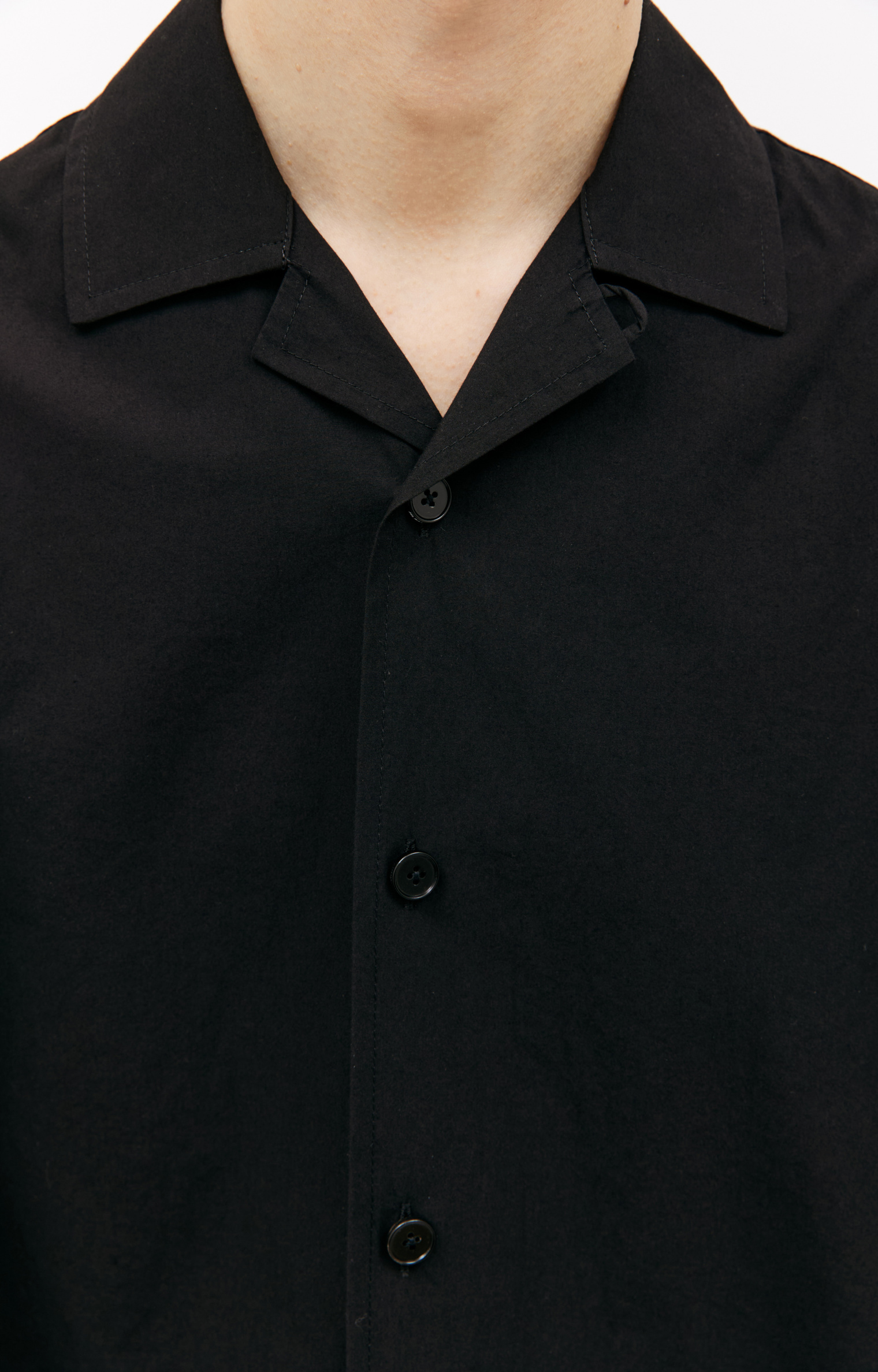 Jil Sander Хлопковая рубашка с коротким рукавом