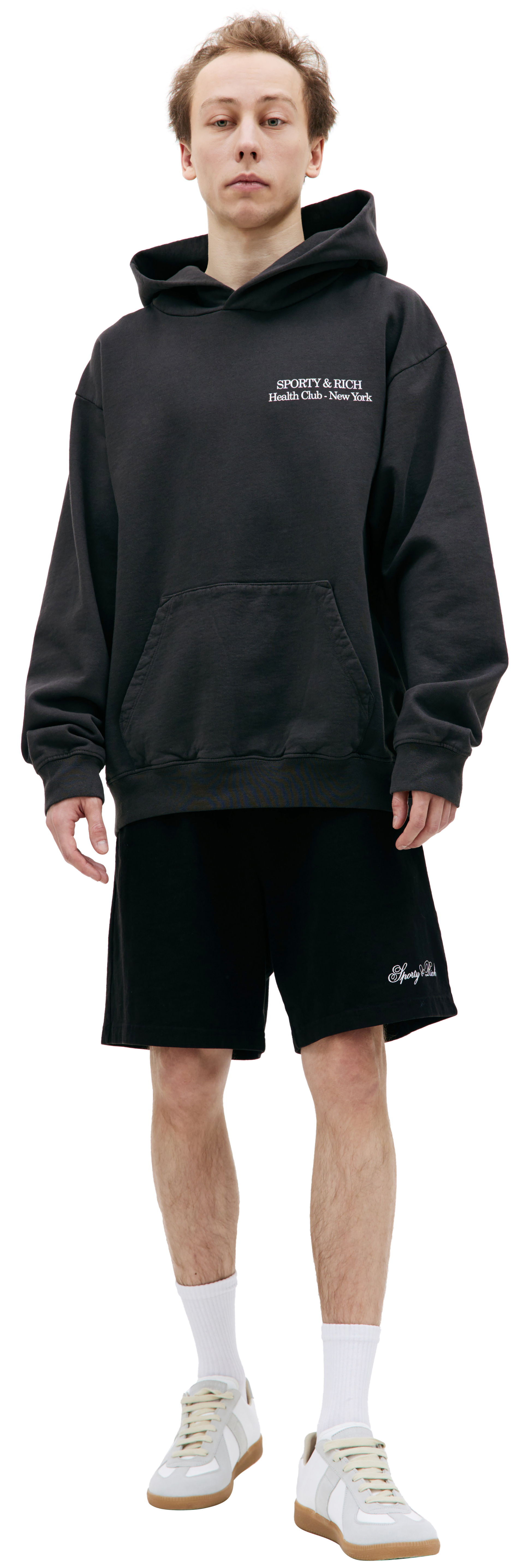 SPORTY & RICH Drink more water printed hoodie