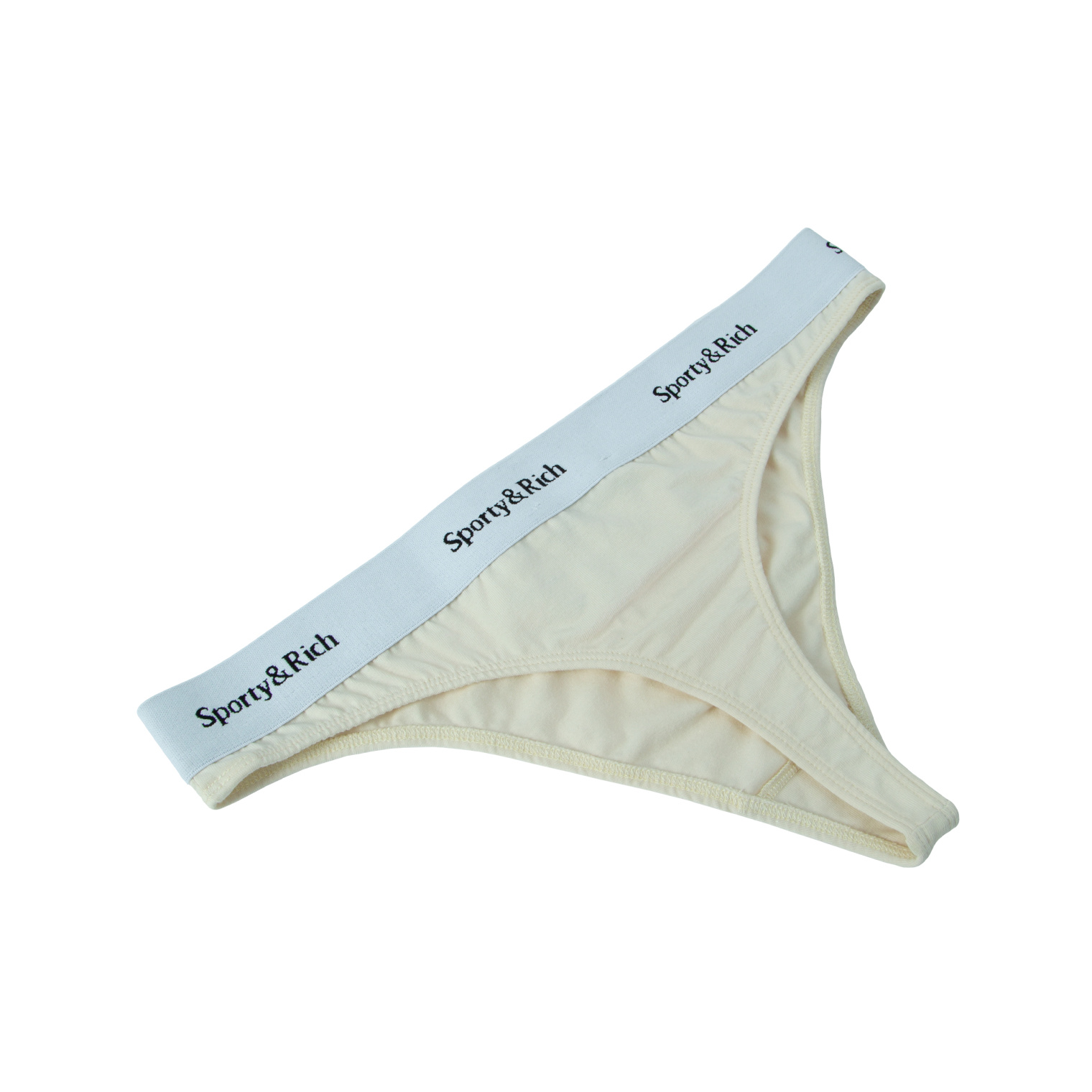 SPORTY & RICH Beige Serif thong