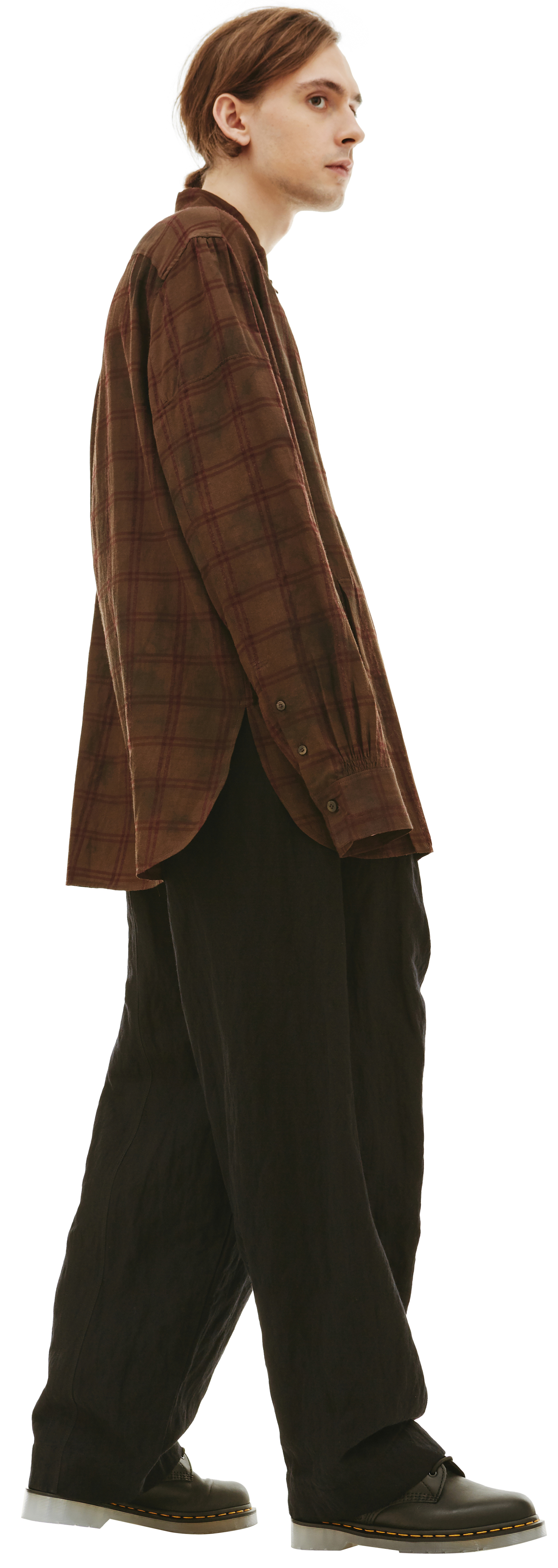 Ziggy Chen Checked shirt with vintage effect