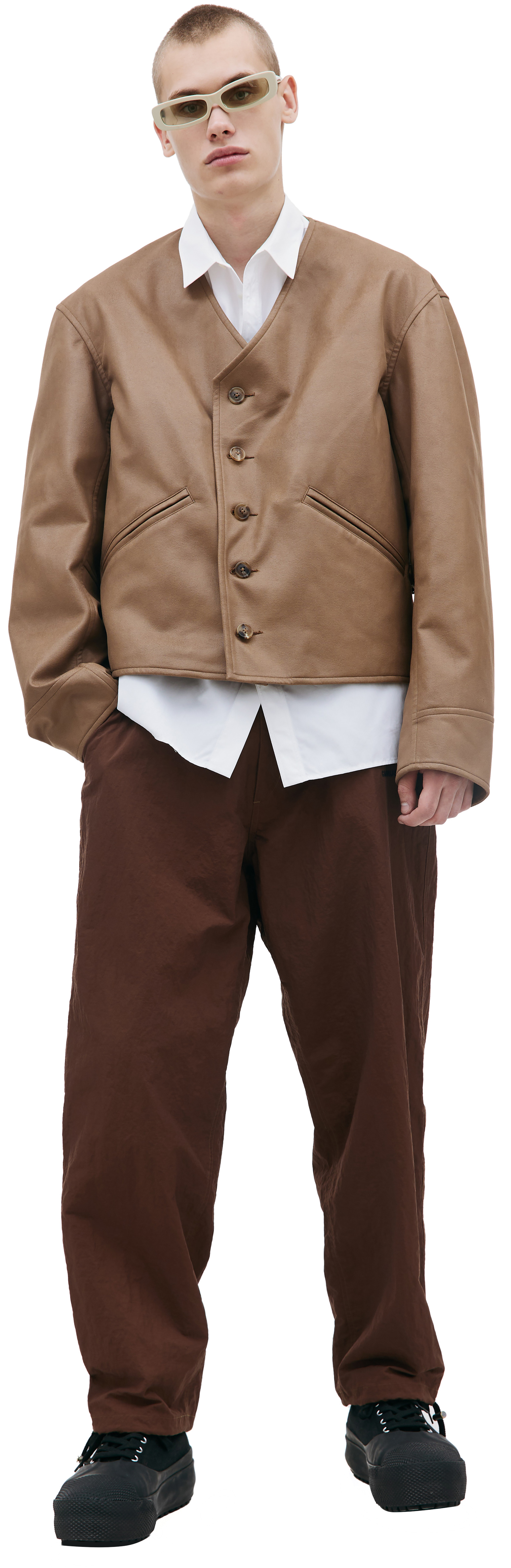 CAERUS Brown cropped jacket