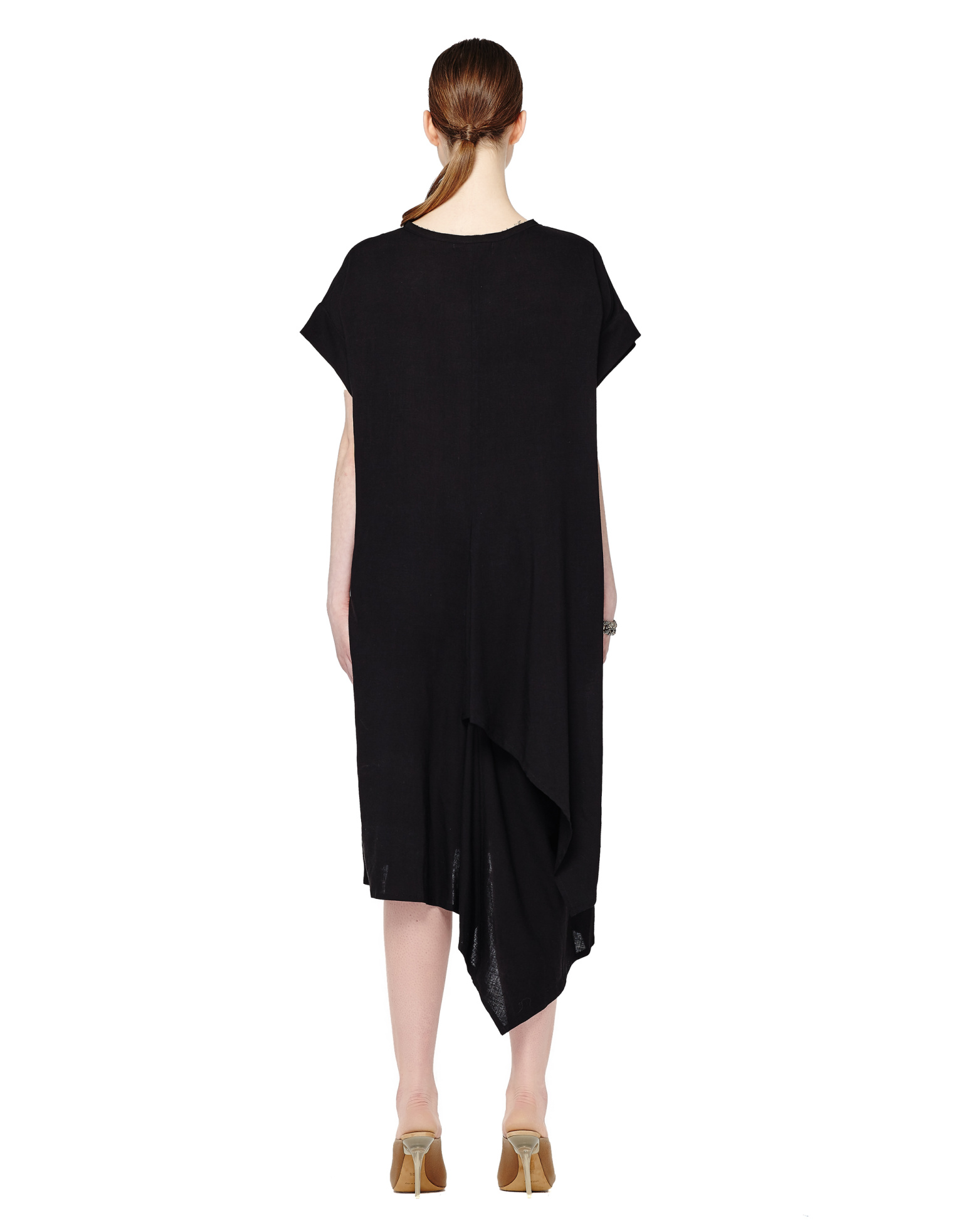 Yohji Yamamoto Черное асимметричное платье