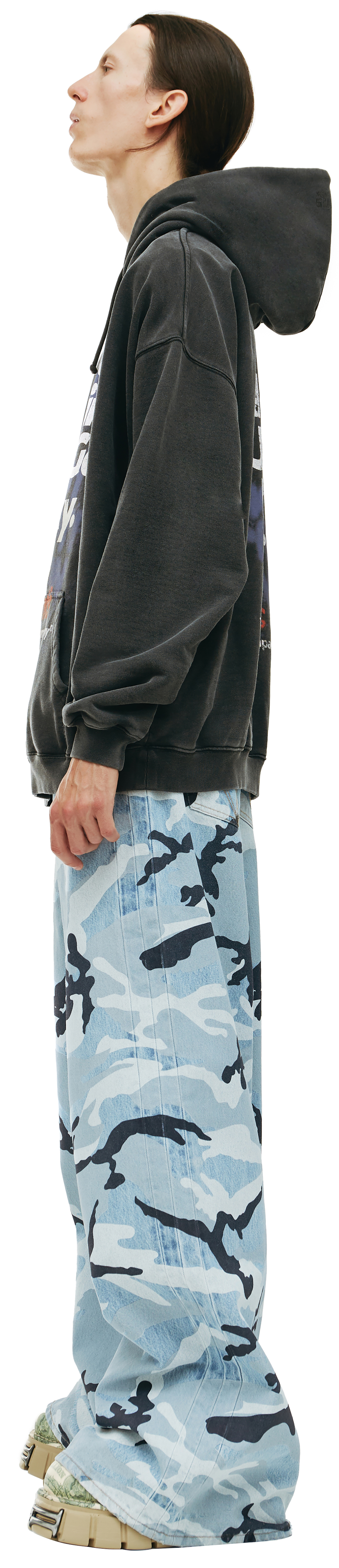 VETEMENTS Оверсайз худи с принтом
