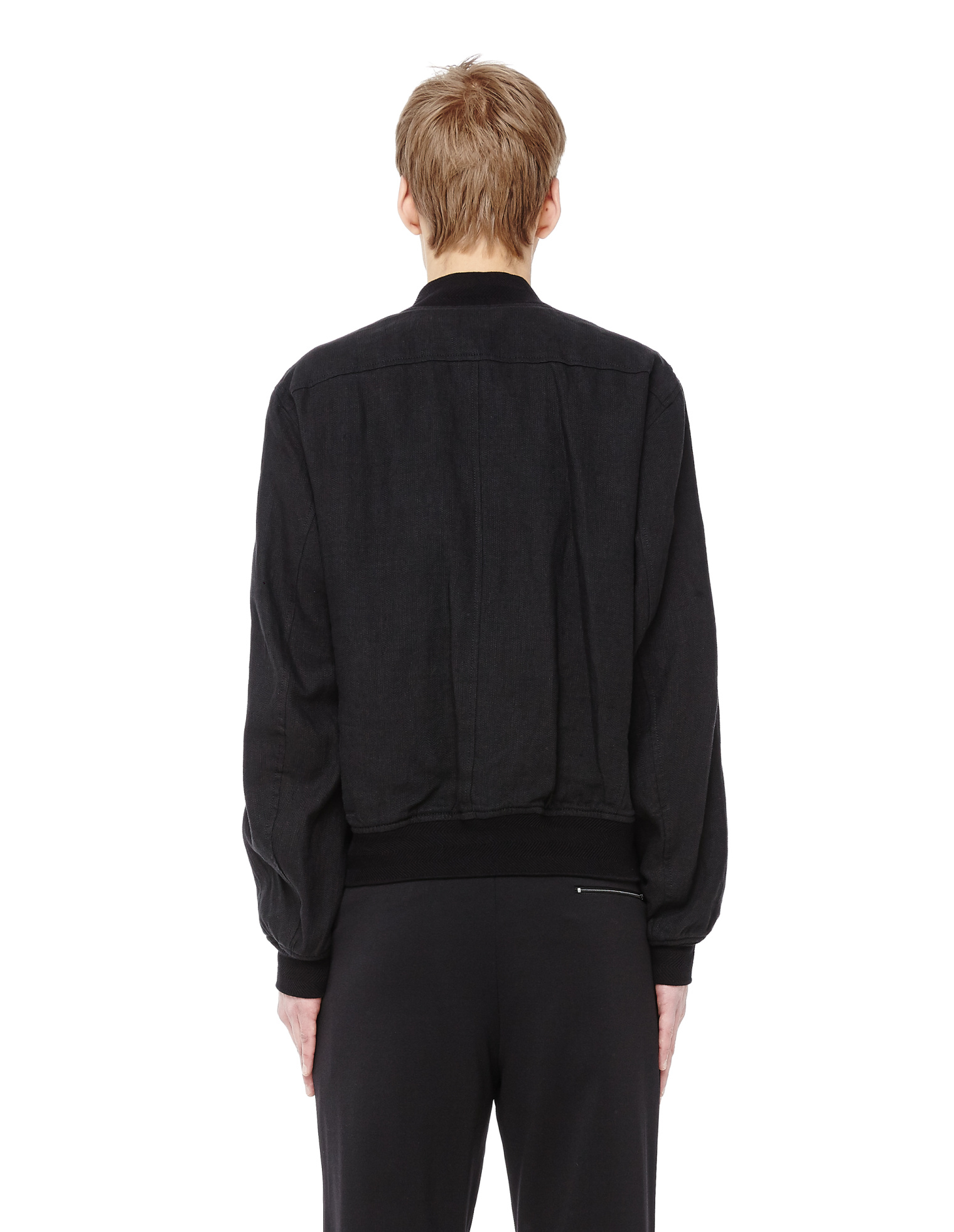 Ann Demeulemeester Reversible Linen Bomber Jacket