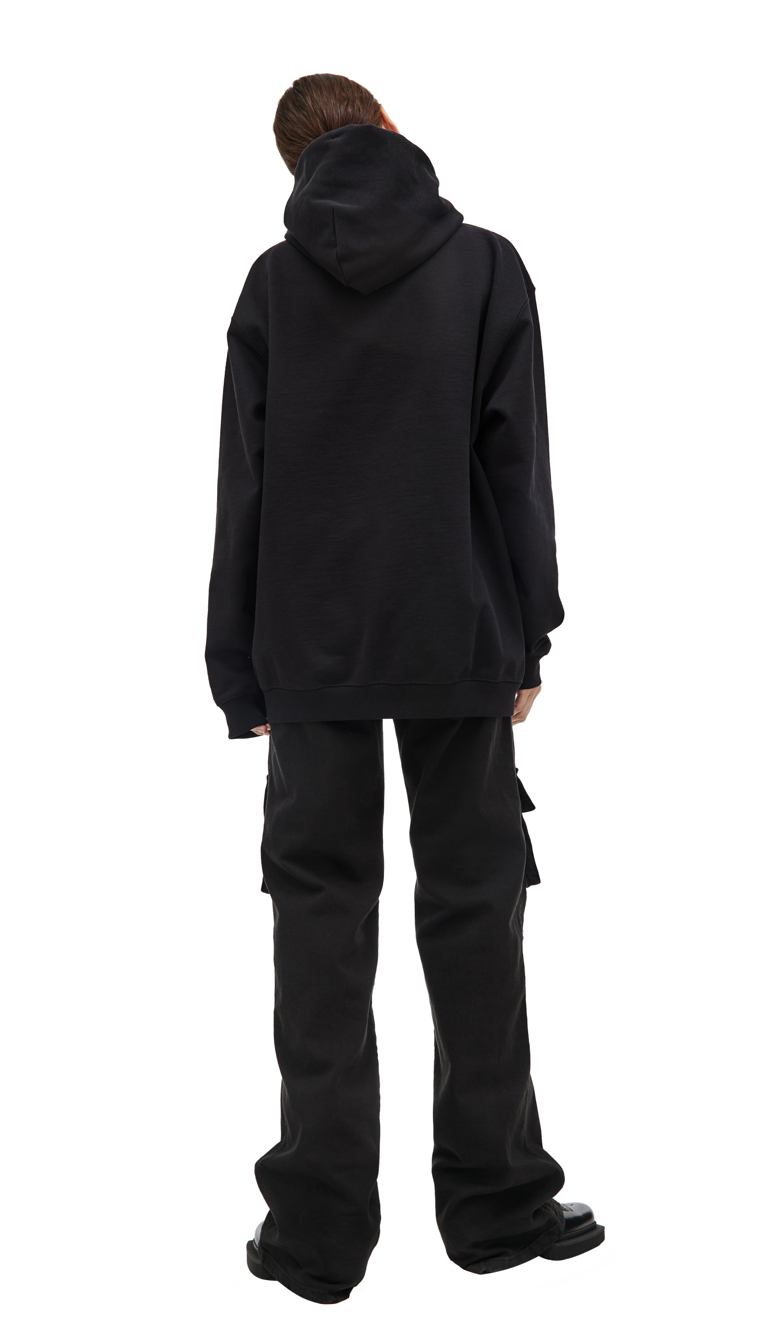 VTMNTS Black printed hoodie