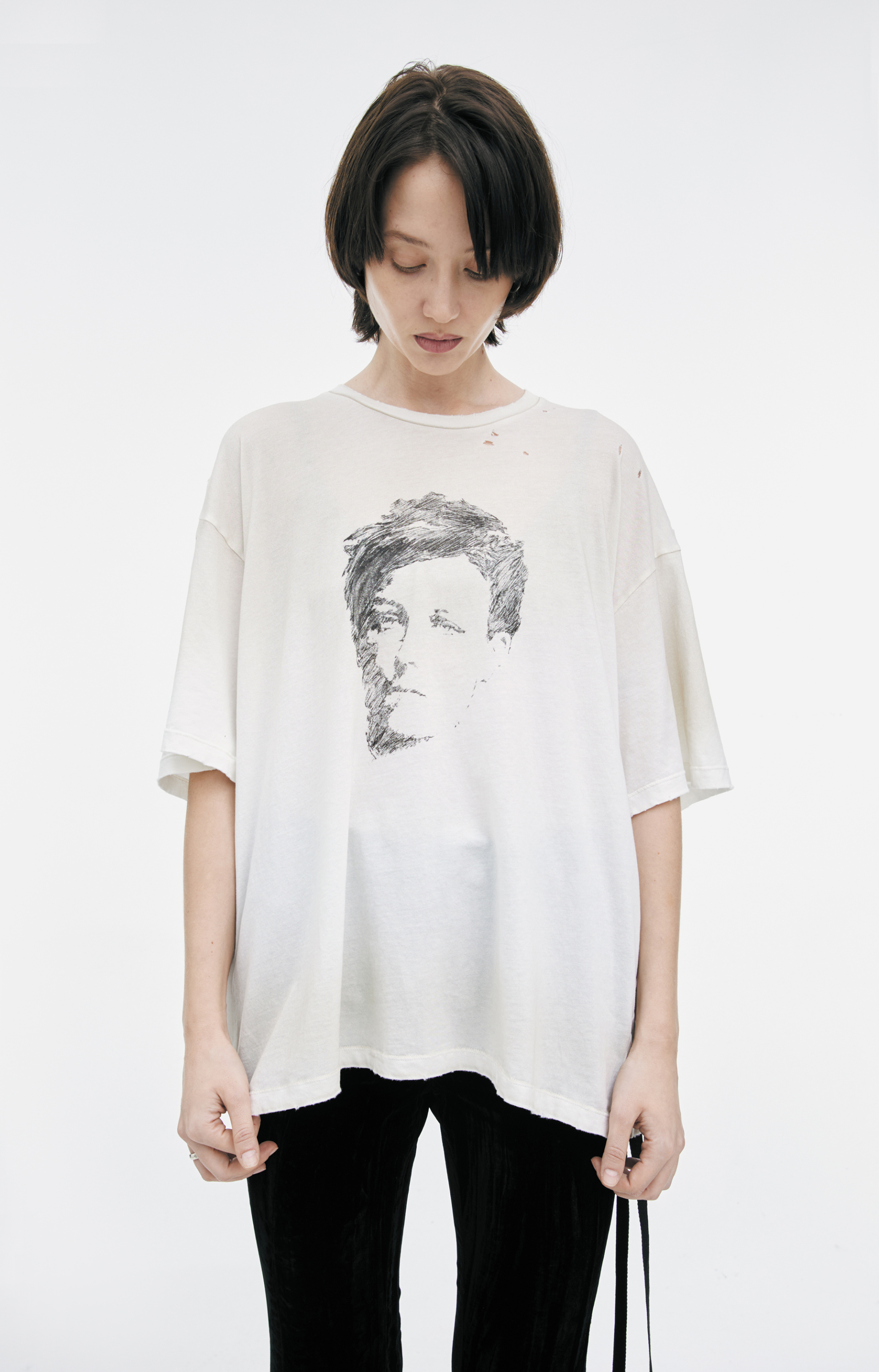 Ann Demeulemeester Cotton т-shirt with a round neckline