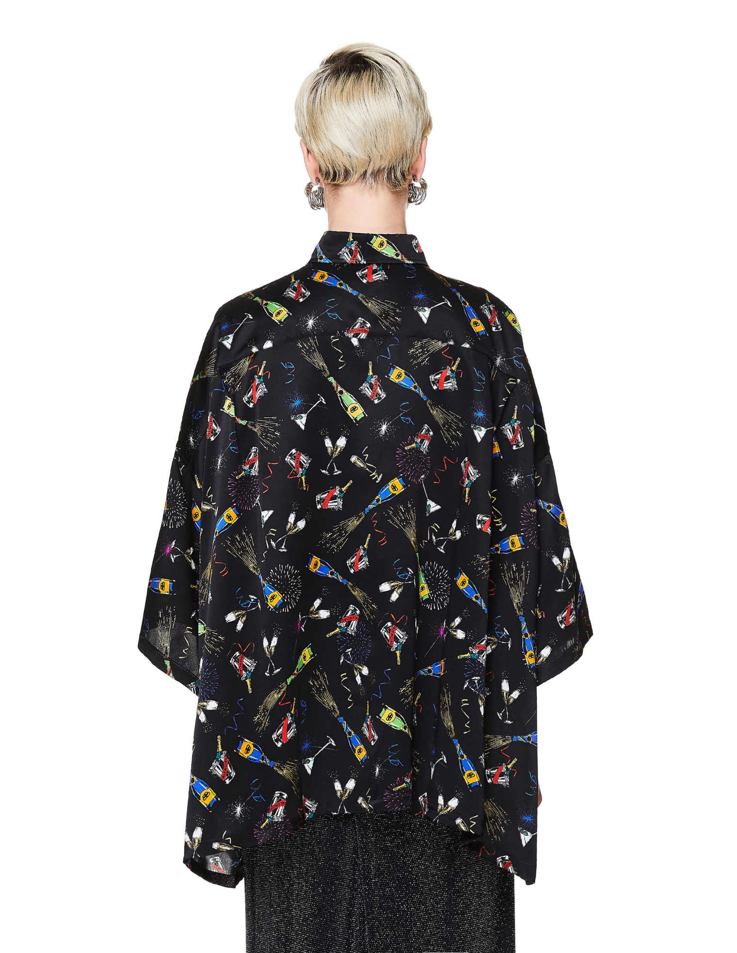 Balenciaga Шелковая рубашка с принтом