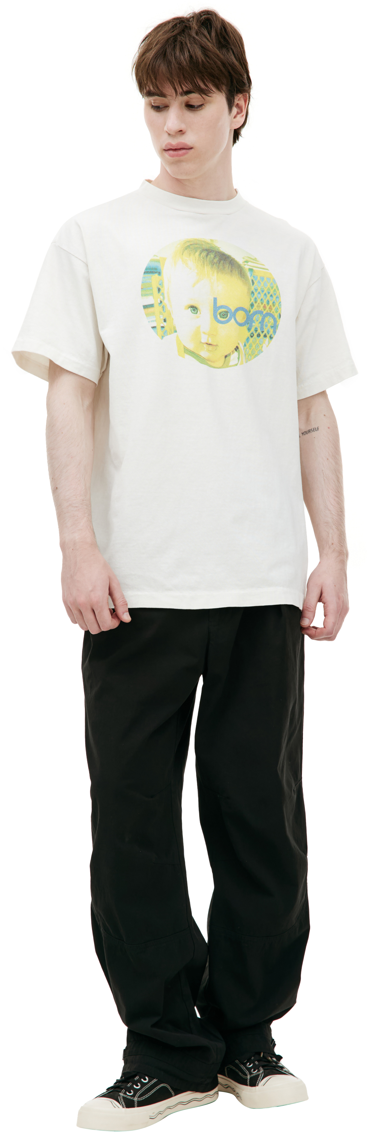 Saint Mxxxxxx Хлопковая футболка с принтом BORN