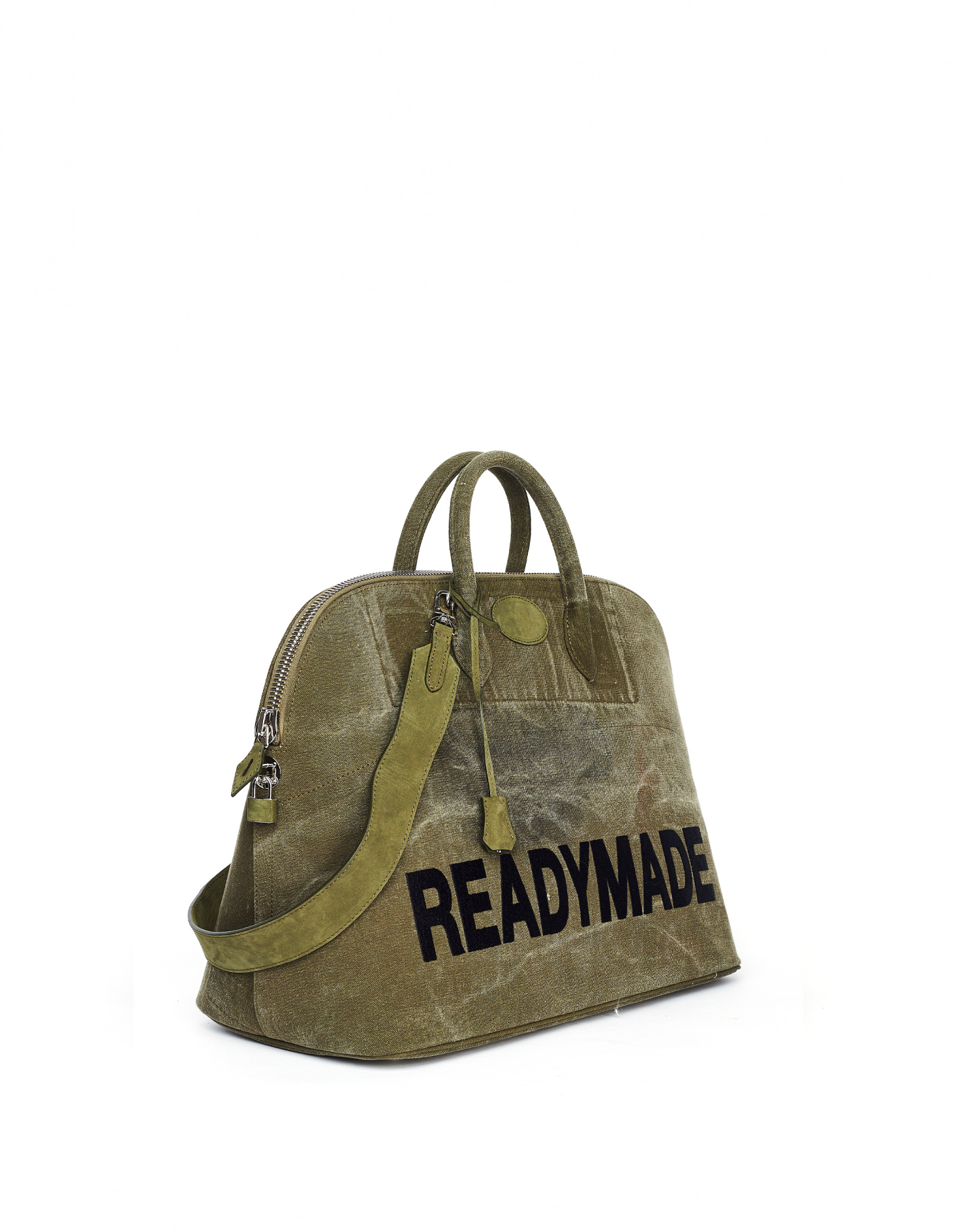 Readymade Khaki Embroidered Travel Bag