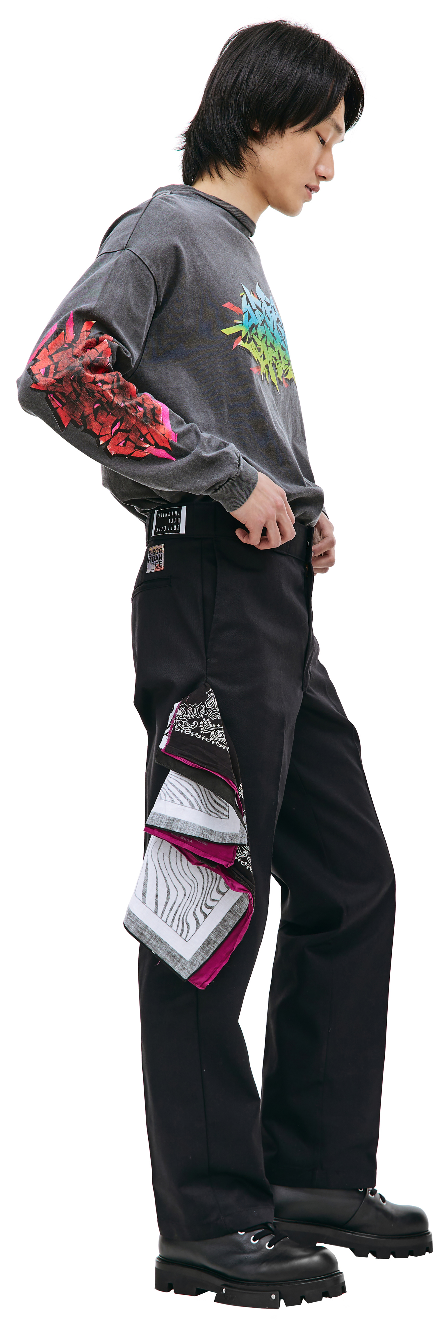 Children of the discordance Black trousers with bandana