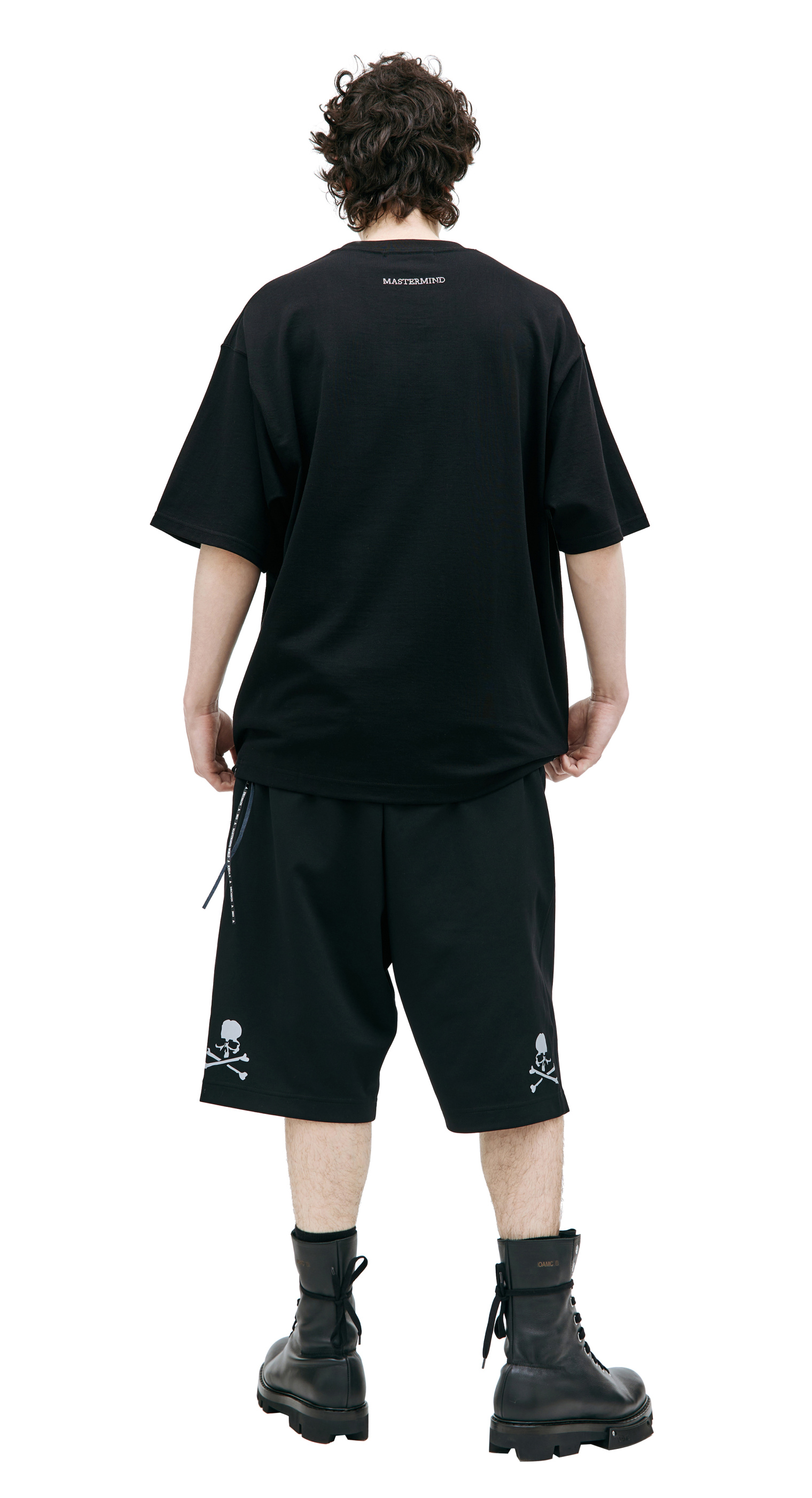 Mastermind WORLD Black crystal-cut t-shirt
