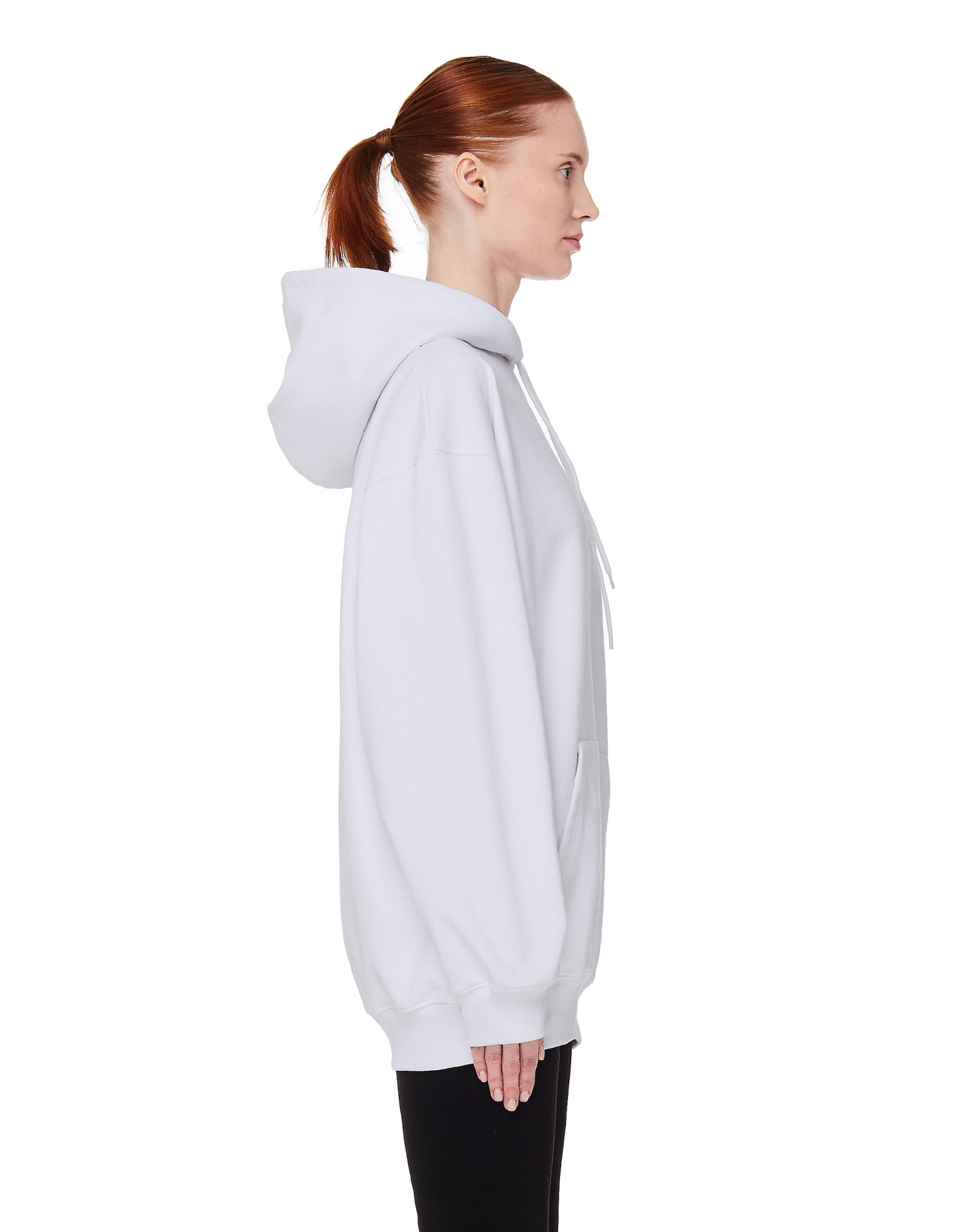 Balenciaga White Cotton Copyright Hoodie