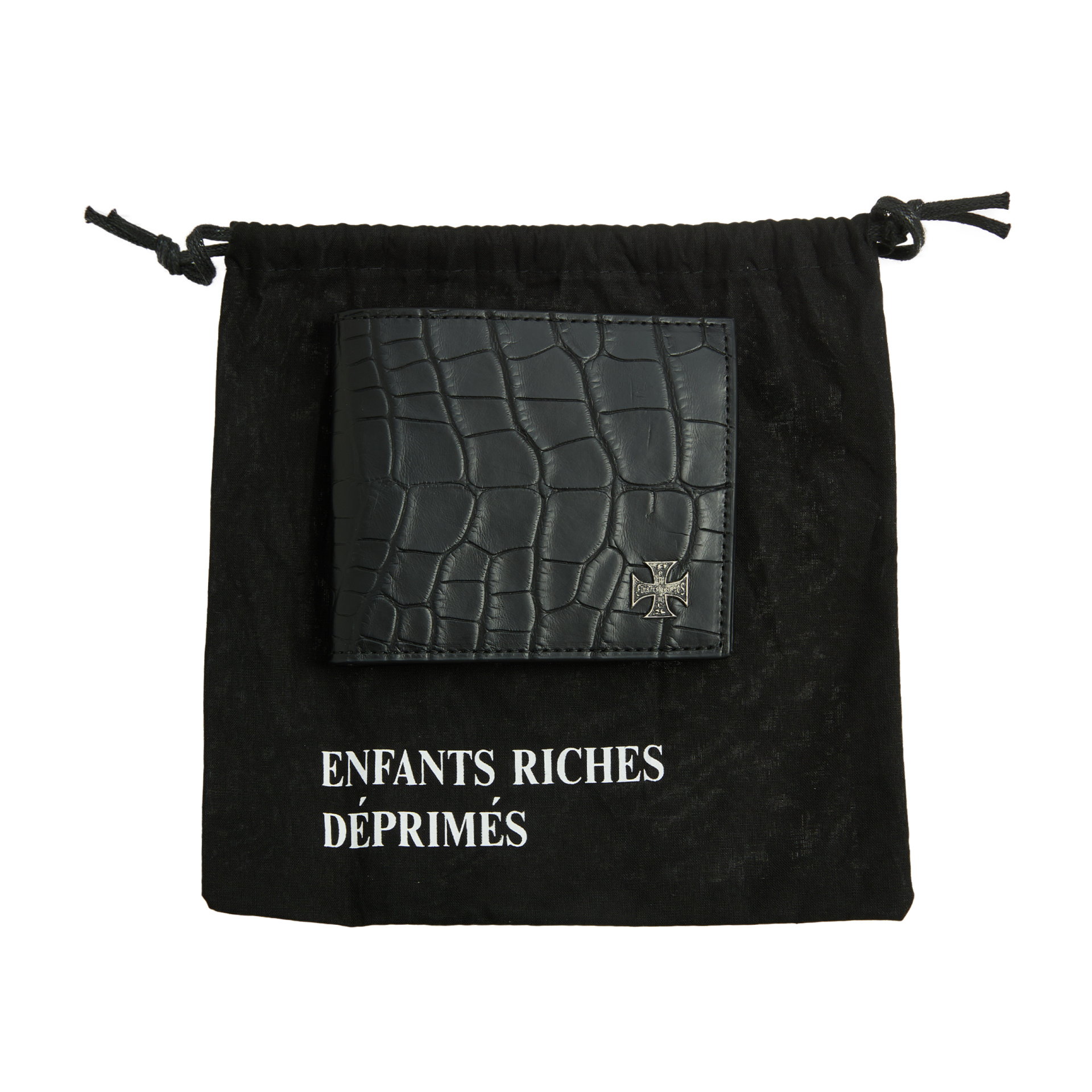 Enfants Riches Déprimés Leather wallet with cross