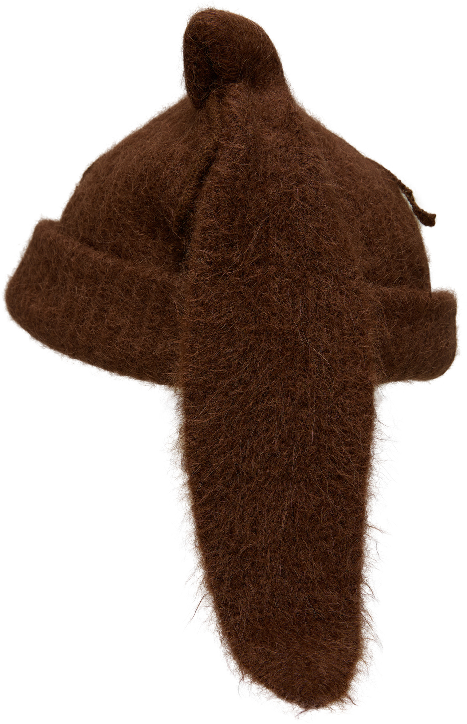 Buy CHARLES JEFFREY LOVERBOY men brown chunky knit beanie for $179