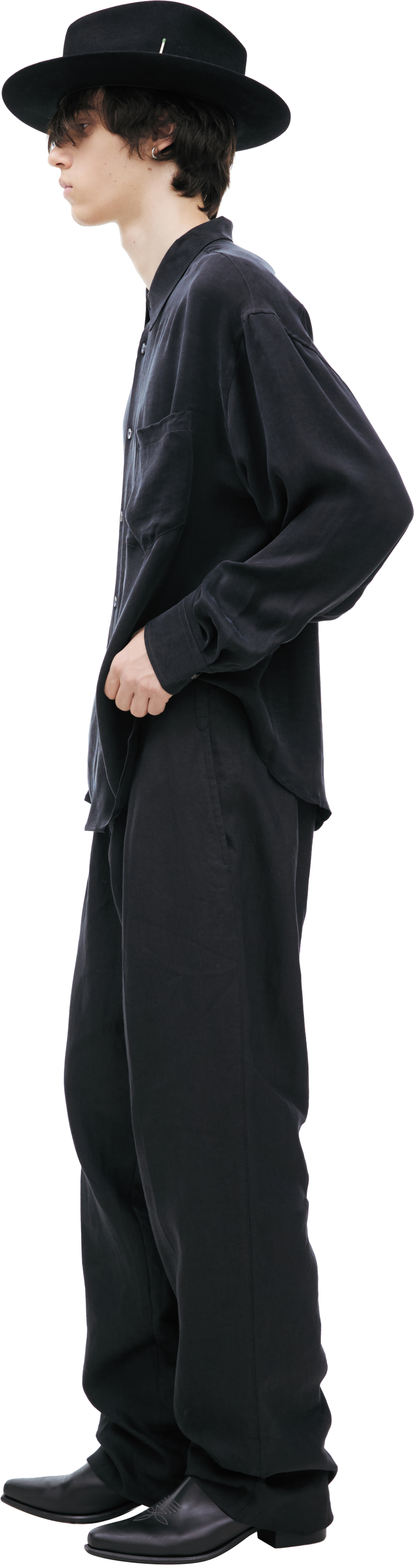 Enfants Riches Déprimés Black Linen Trousers