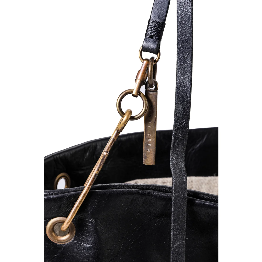 Ziggy Chen Leather bag with a thin strap