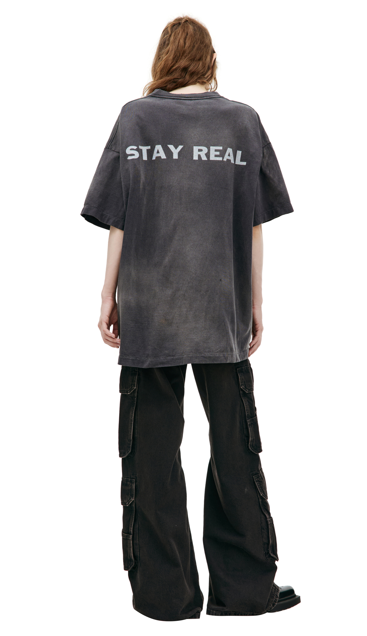Saint Mxxxxxx STAY REAL printed t-shirt
