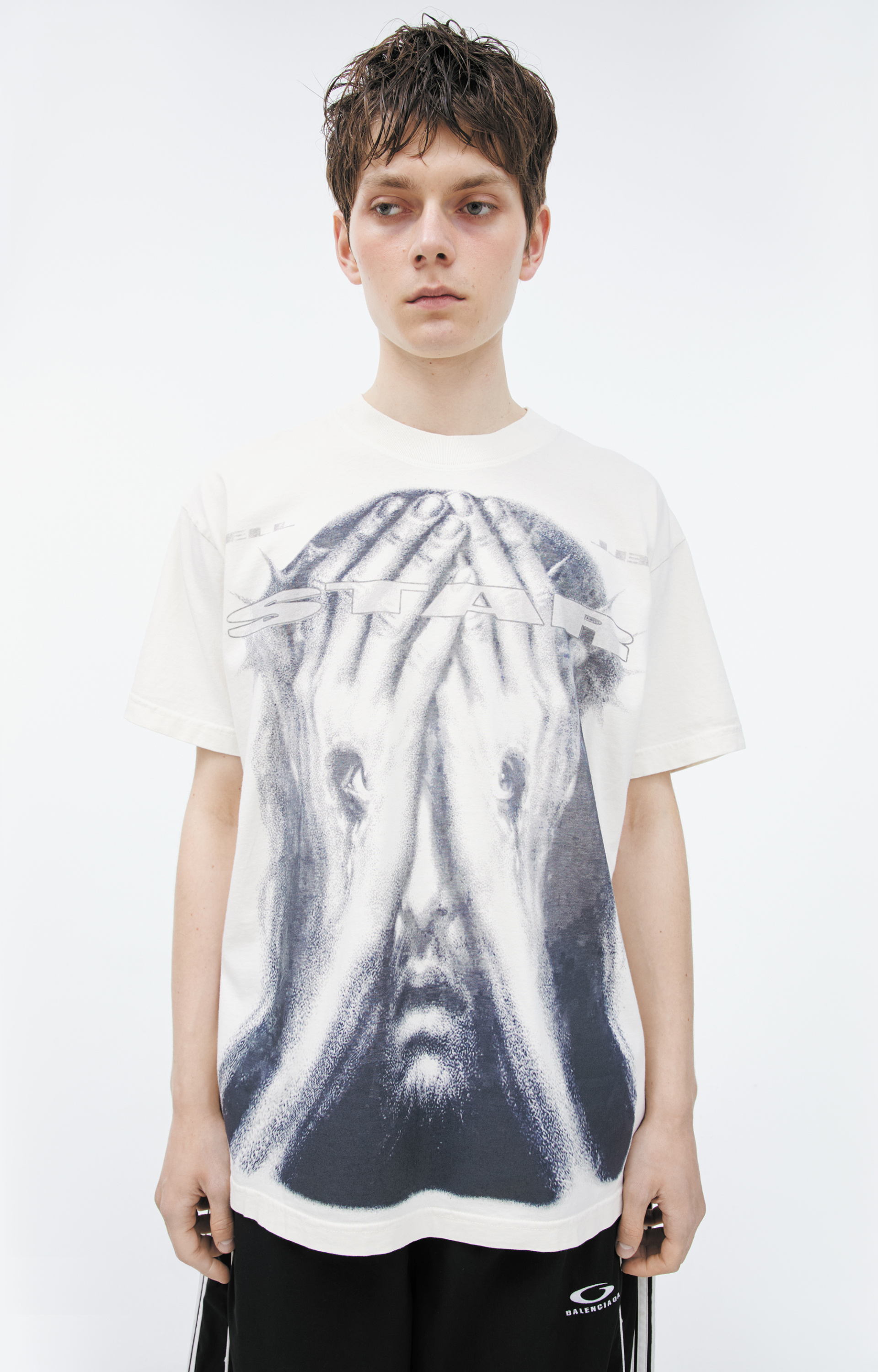 Hellstar White print T-shirt