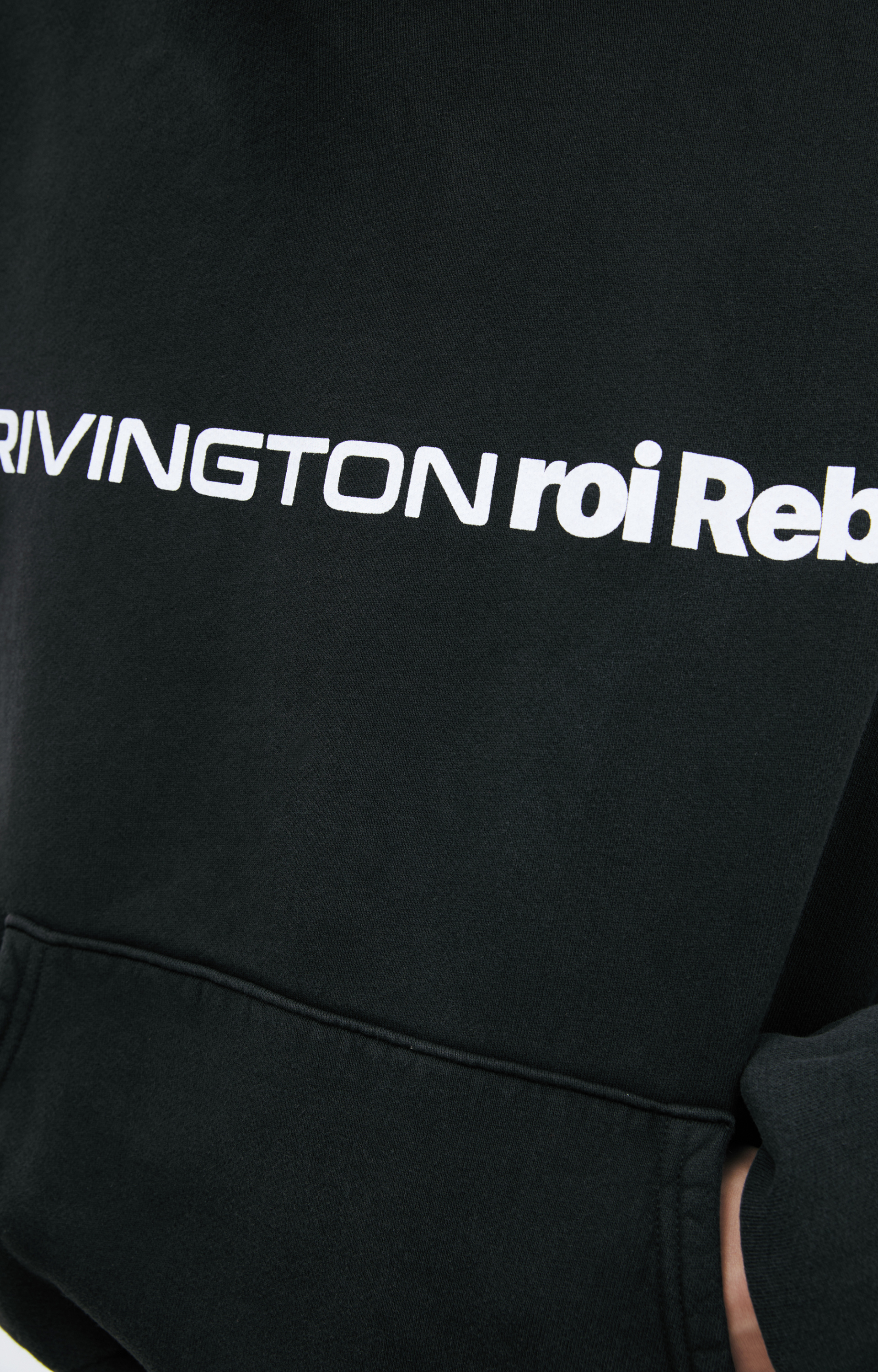 RRR123 Black printed hoodie