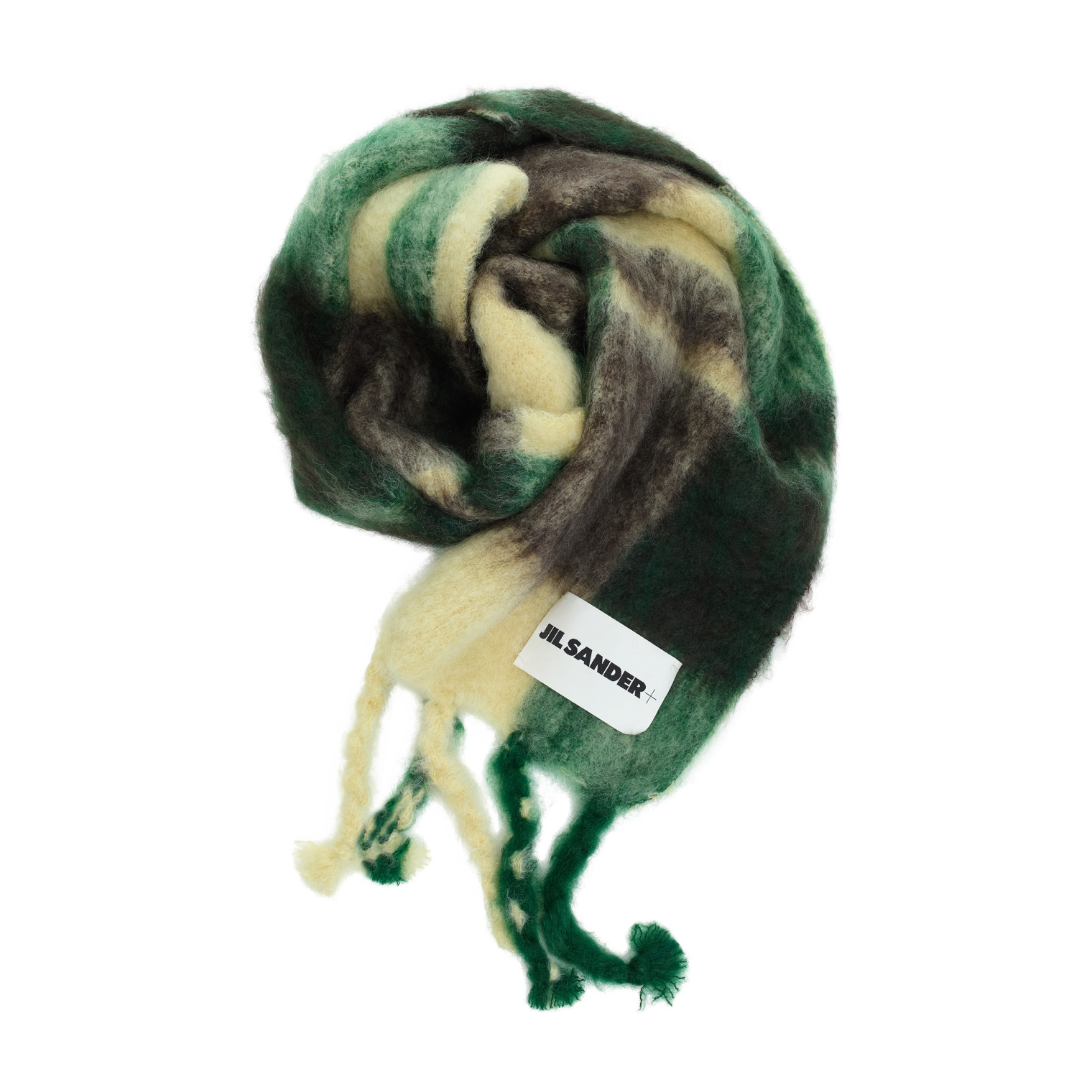 Jil Sander Combination mohair scarf