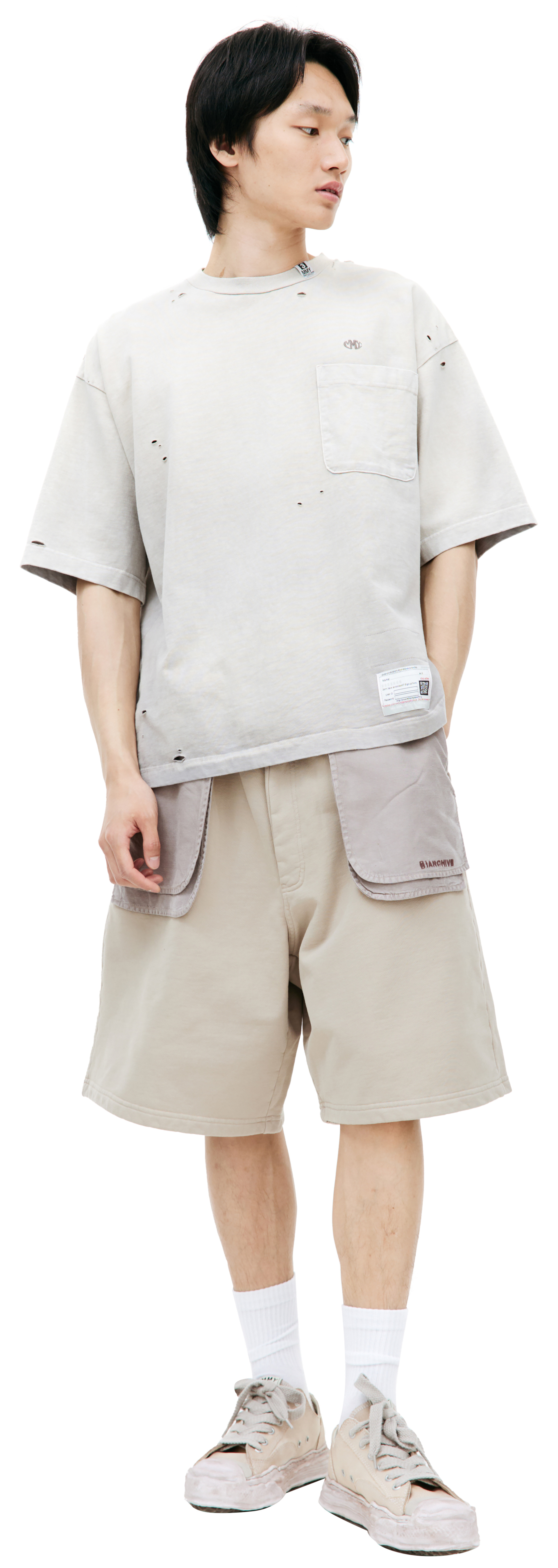 Maison Mihara Yasuhiro Distressed cotton t-shirt