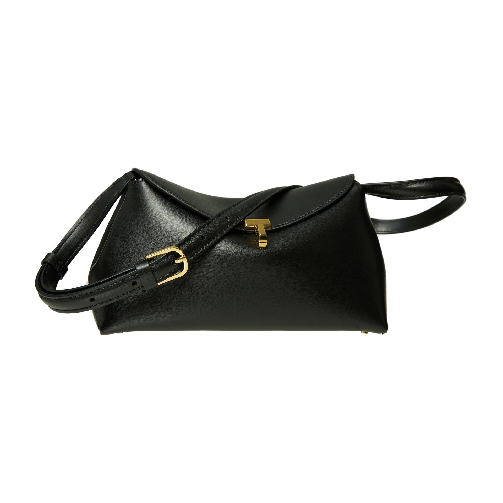 TOTEME Black TOTEME clutch with a gold-tone clasp