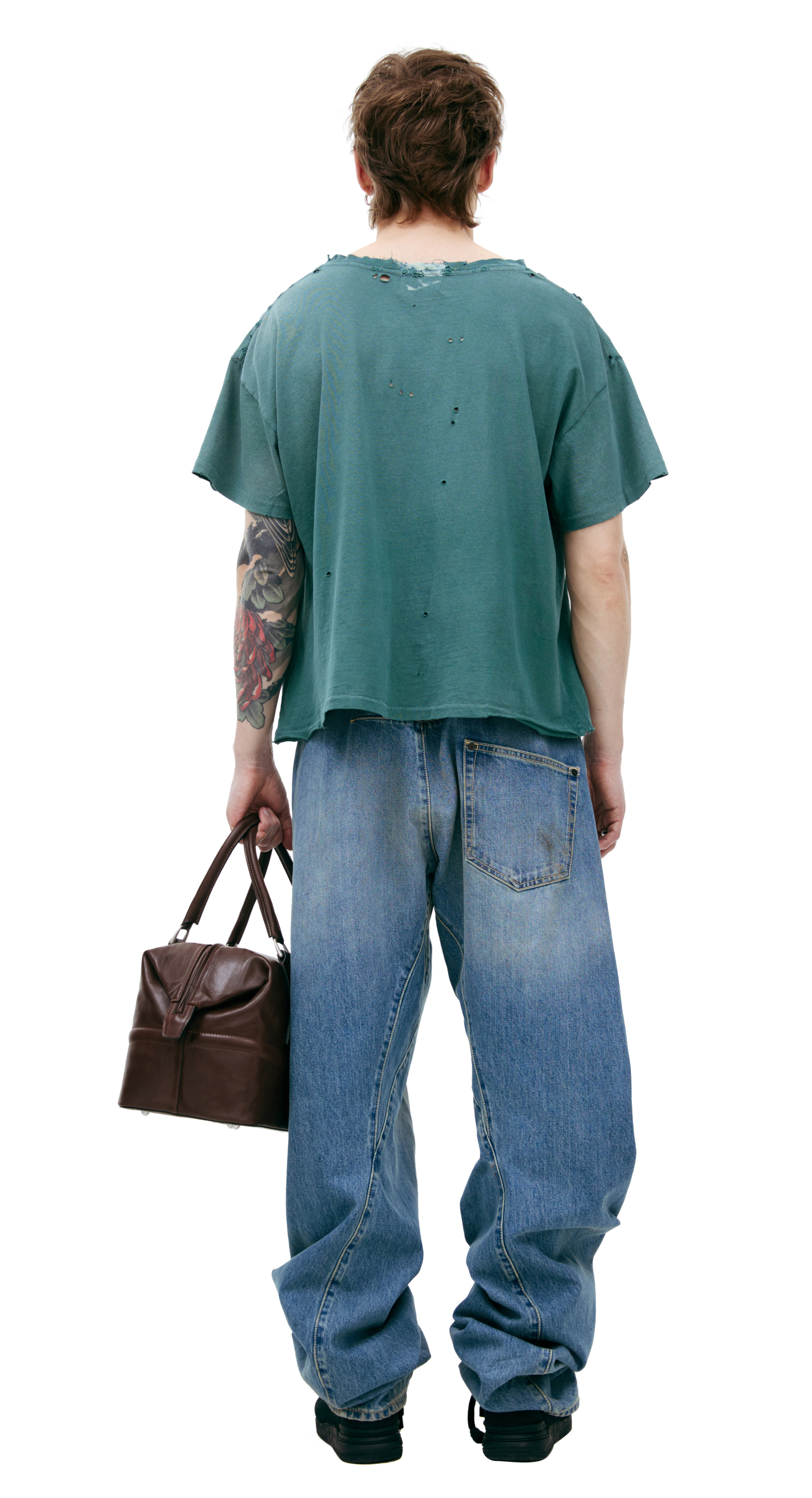 Enfants Riches Déprimés Ripped paint effect t-shirt