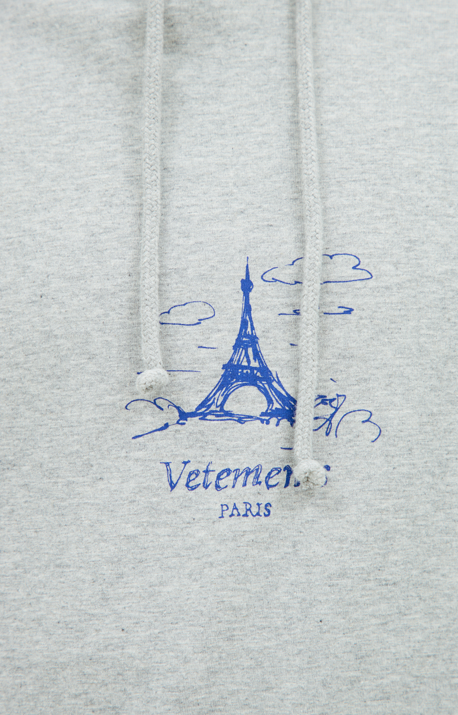 VETEMENTS Grey print hoodie