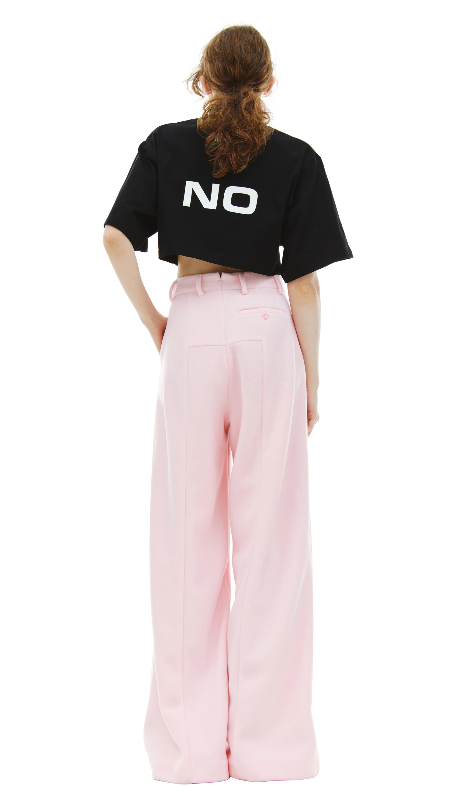 VTMNTS Cropped Yes/No T-Shirt