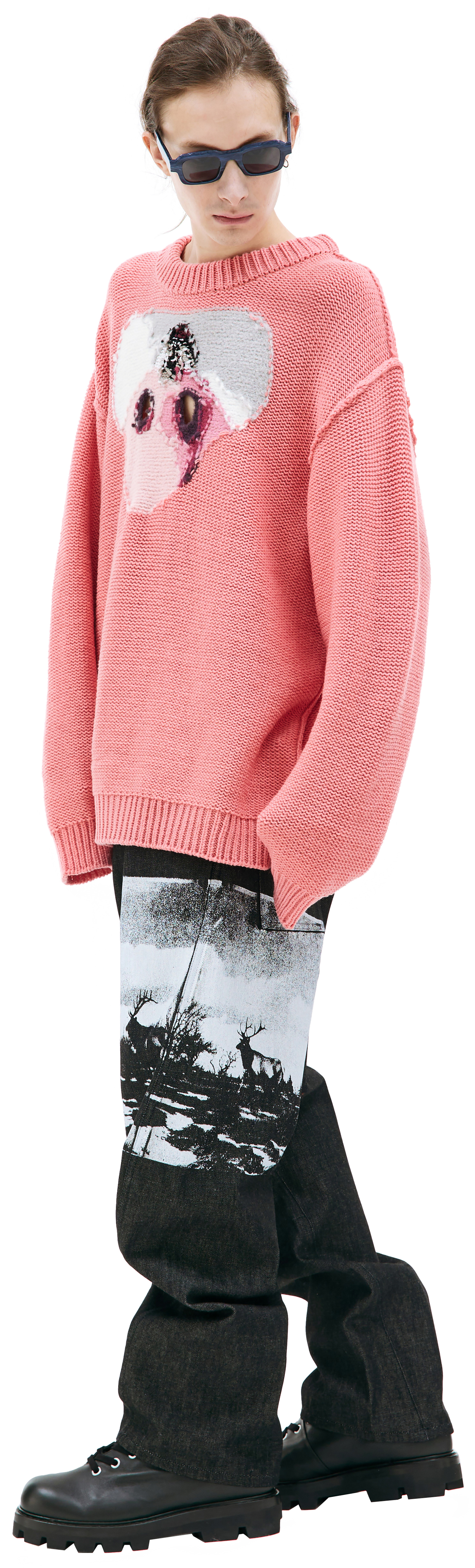 Doublet Pink intarsia sweater