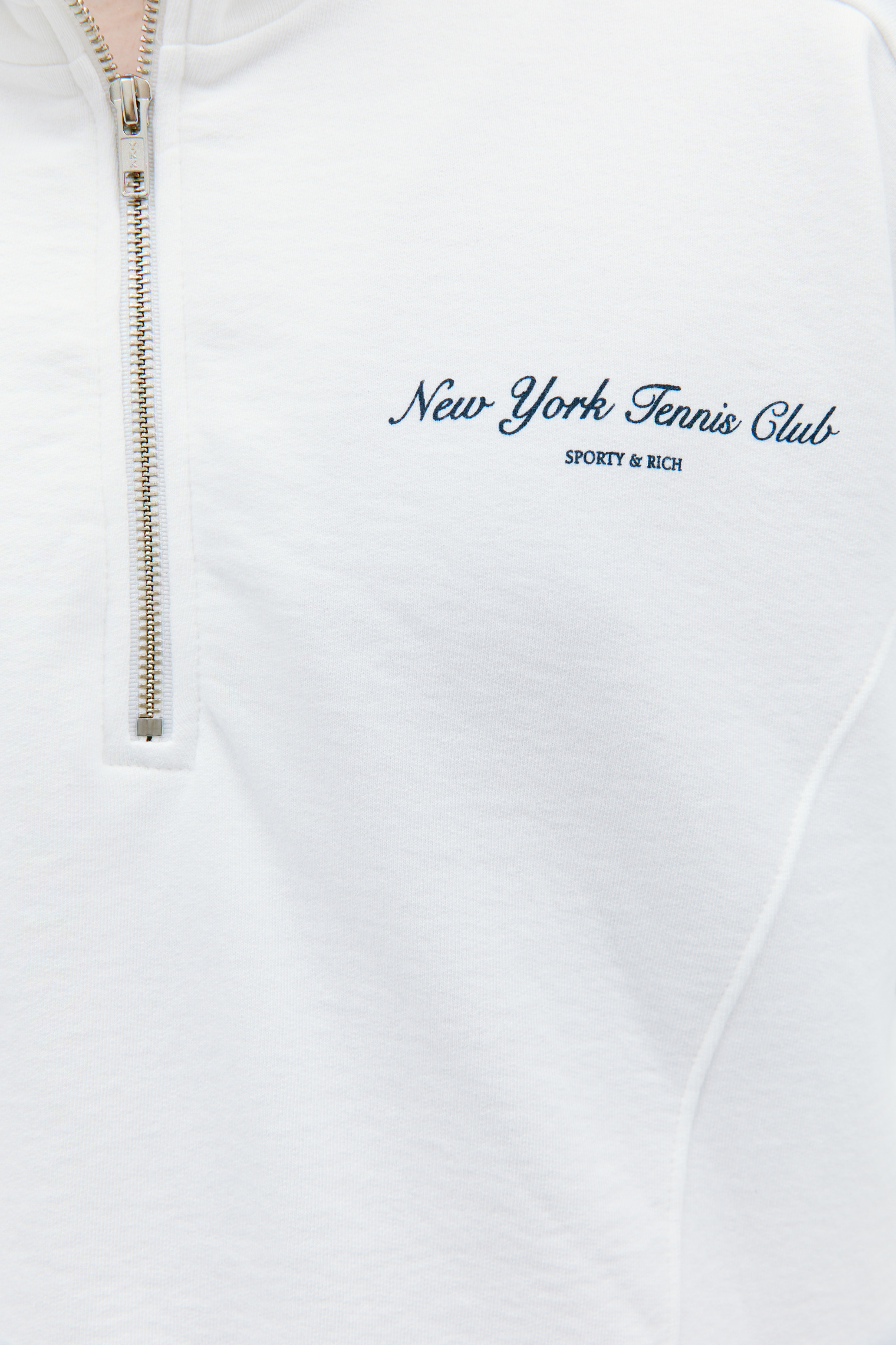 SPORTY & RICH White half-zip sweatshirt