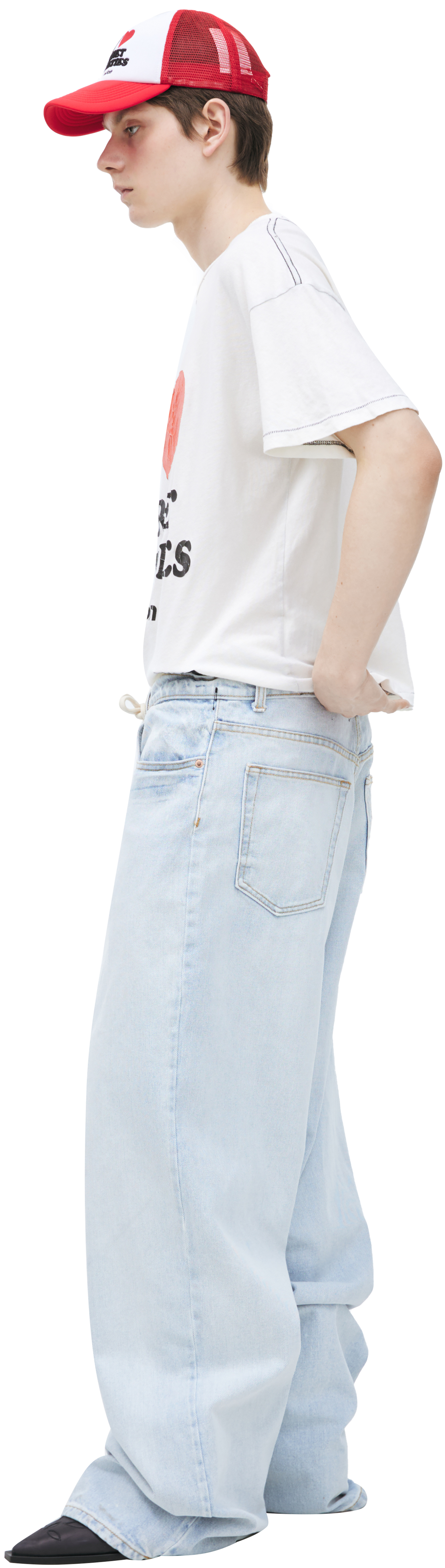 RRR123 Jeans with a drawstring waistband