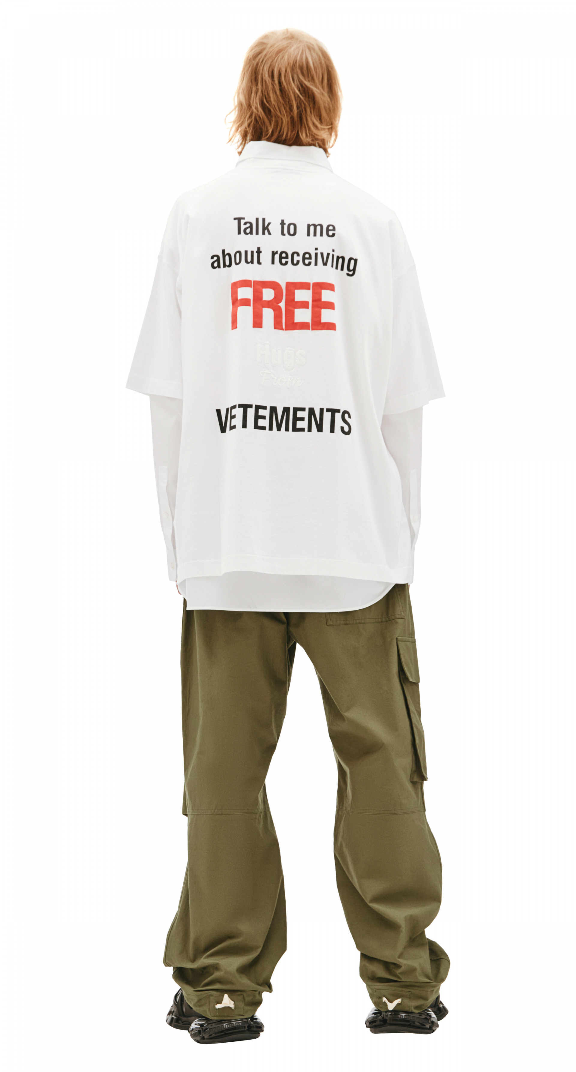 Buy VETEMENTS men white printed t-shirt for $320 online on SV77 