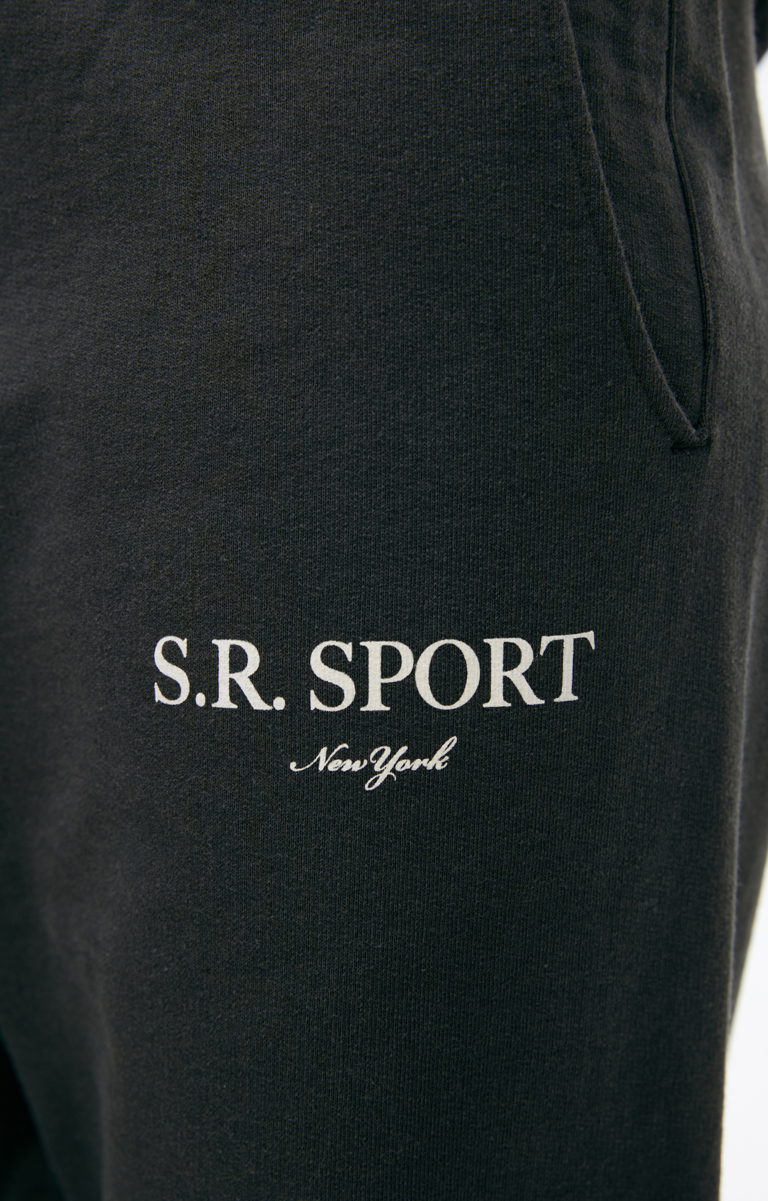 SPORTY & RICH Black Logo Sweatpants