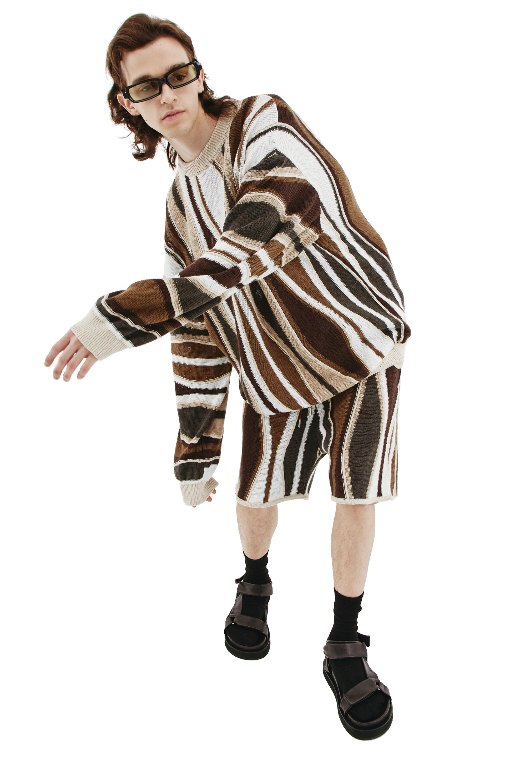 Children of the discordance Striped knitted sweater