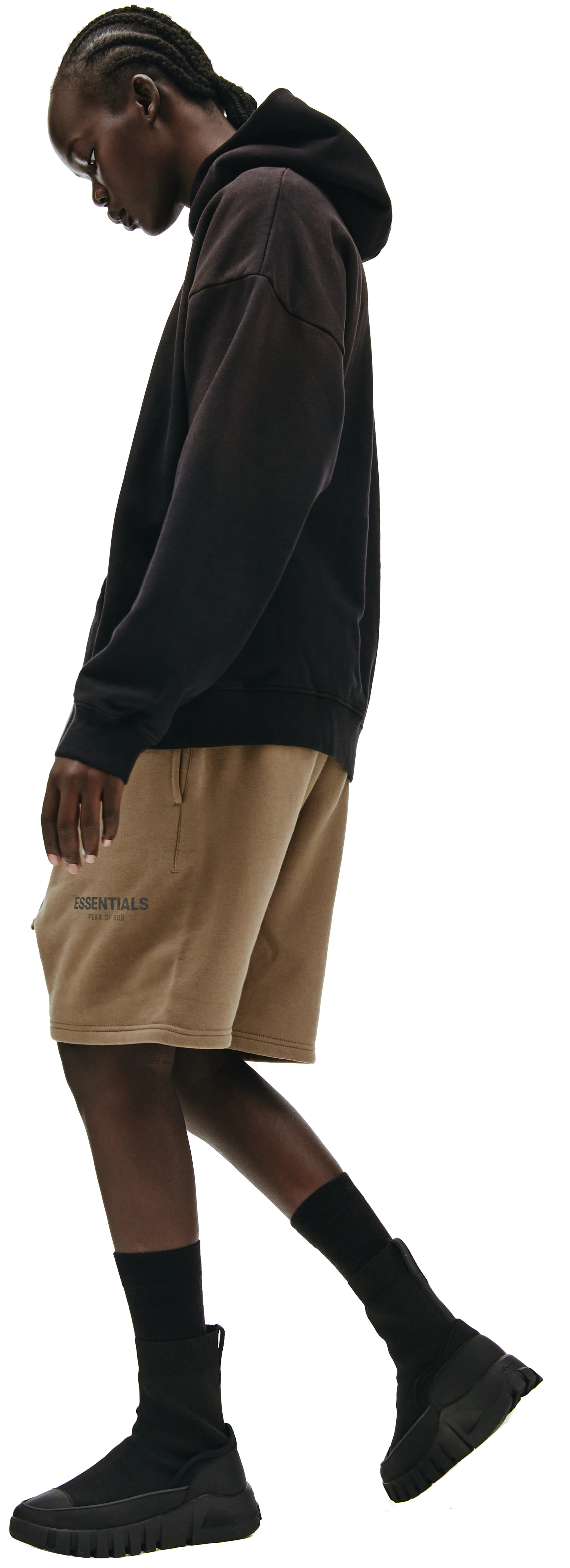 Fear of God Baseball Hoodie in Vintage Black