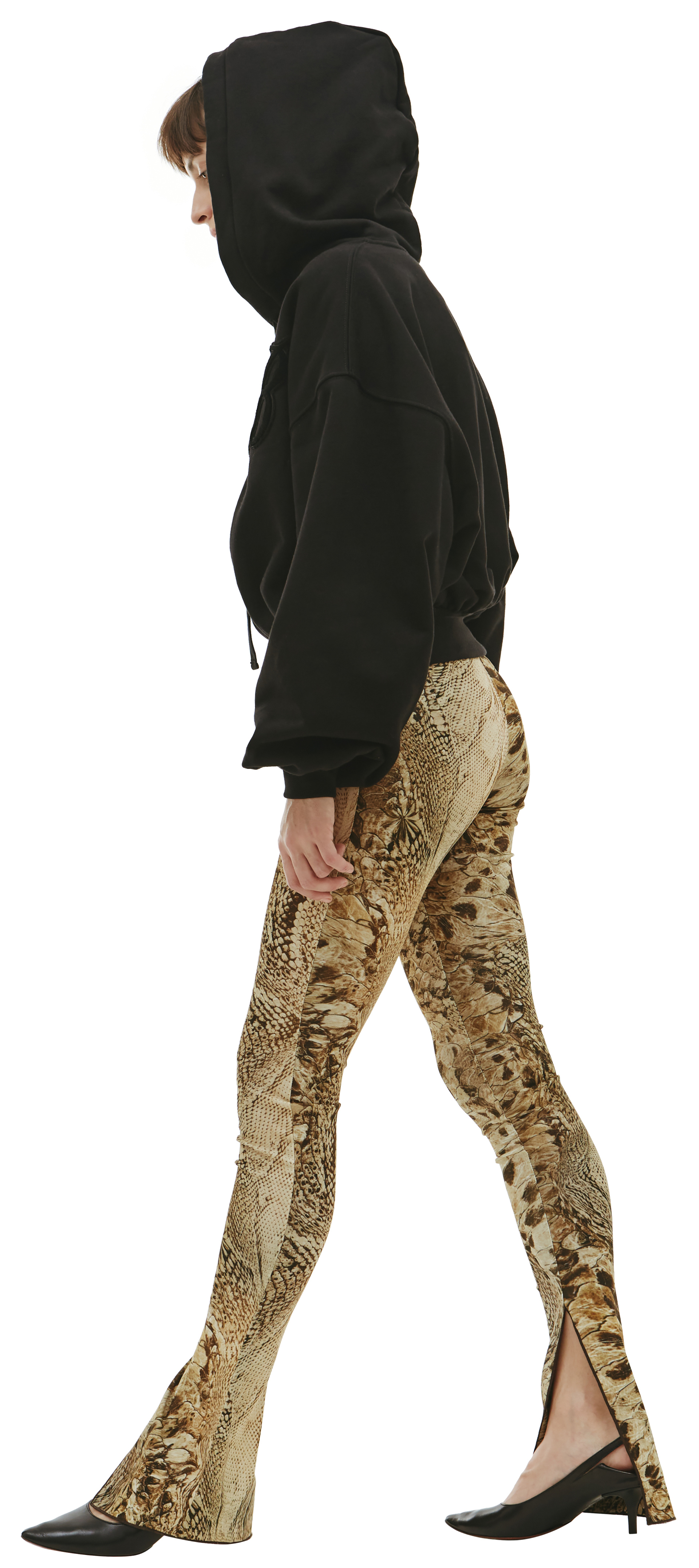 Blumarine Black cropped hoodie